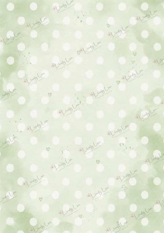 A4 Single Sheet - Butterfly Kisses & Quirky Wishes - Mint Dot
