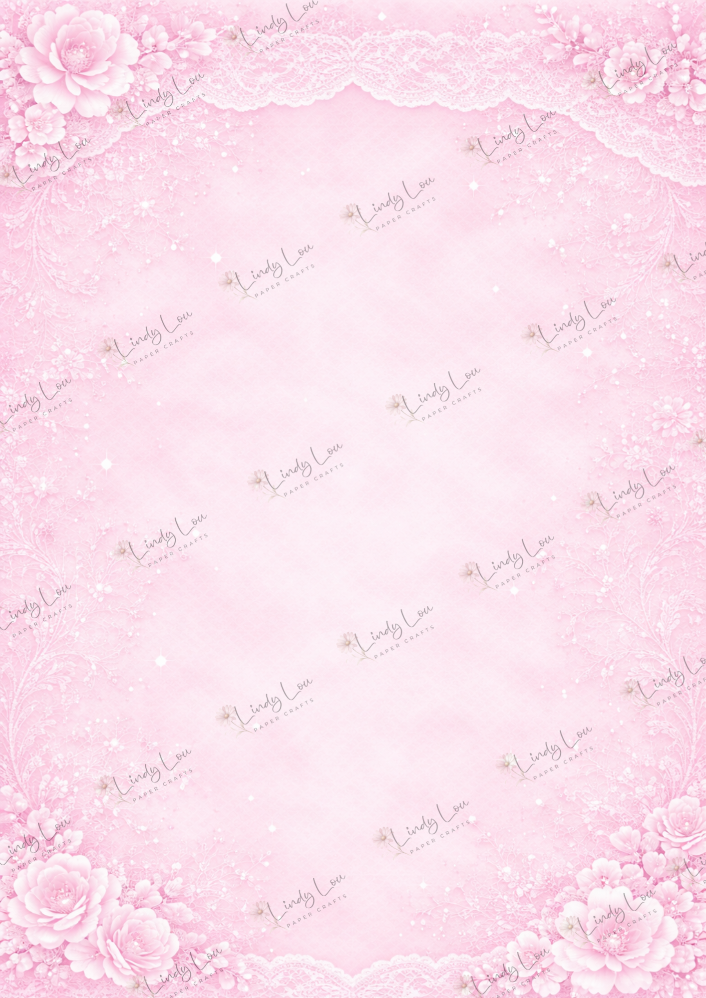 A4 Single Sheet - Bonnet Bay Parade - Sugar Blossom Lace