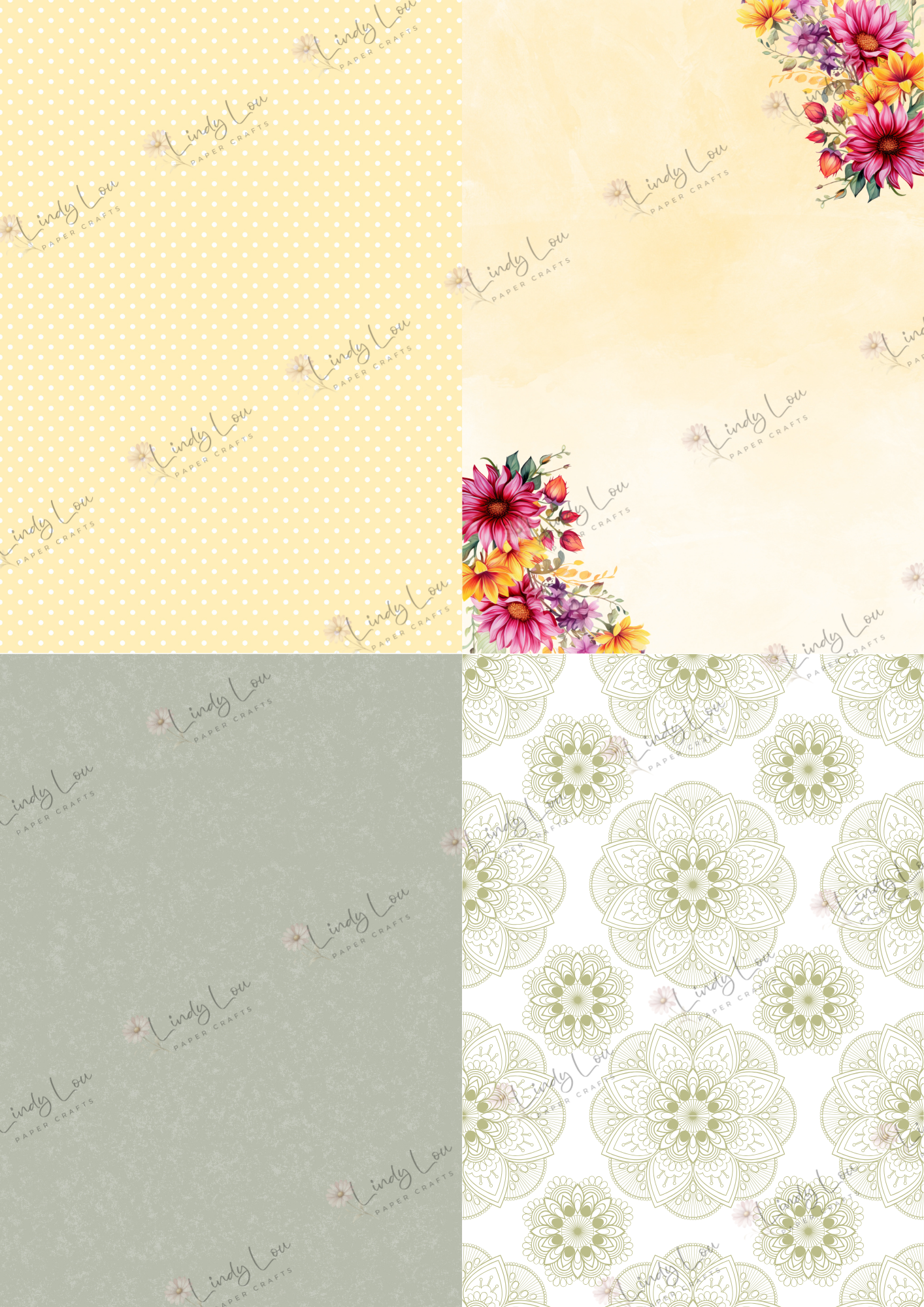 A6 Card Kit - Summer Florals