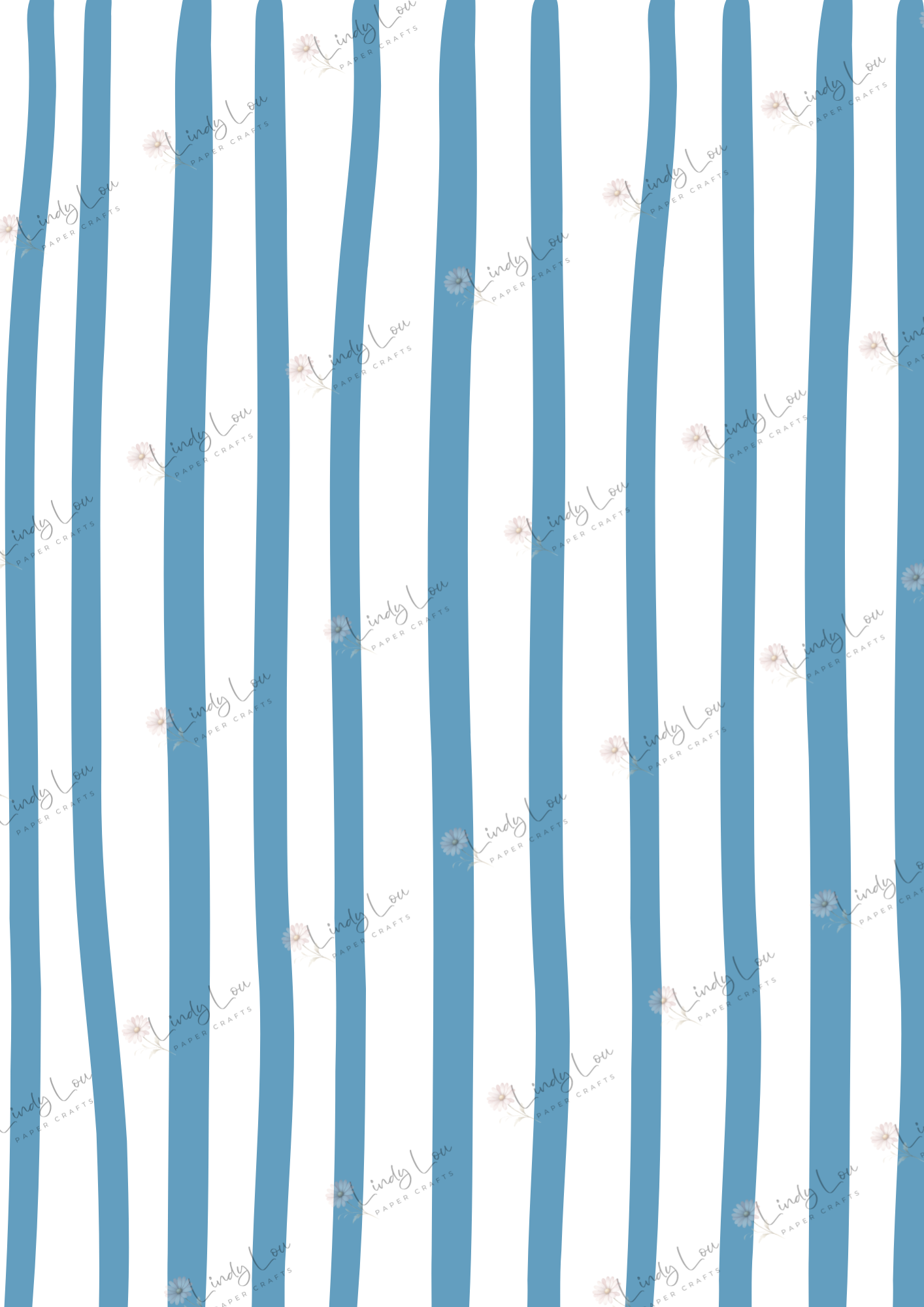 A4 Single Sheet - My Best Friend - Puppy Stripes