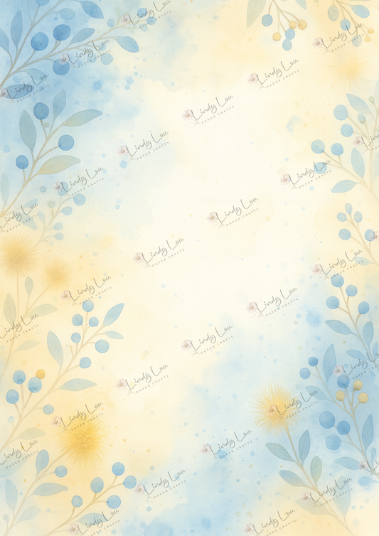A4 Single Sheet - Bluebirds of Happiness - Bushland Dreams