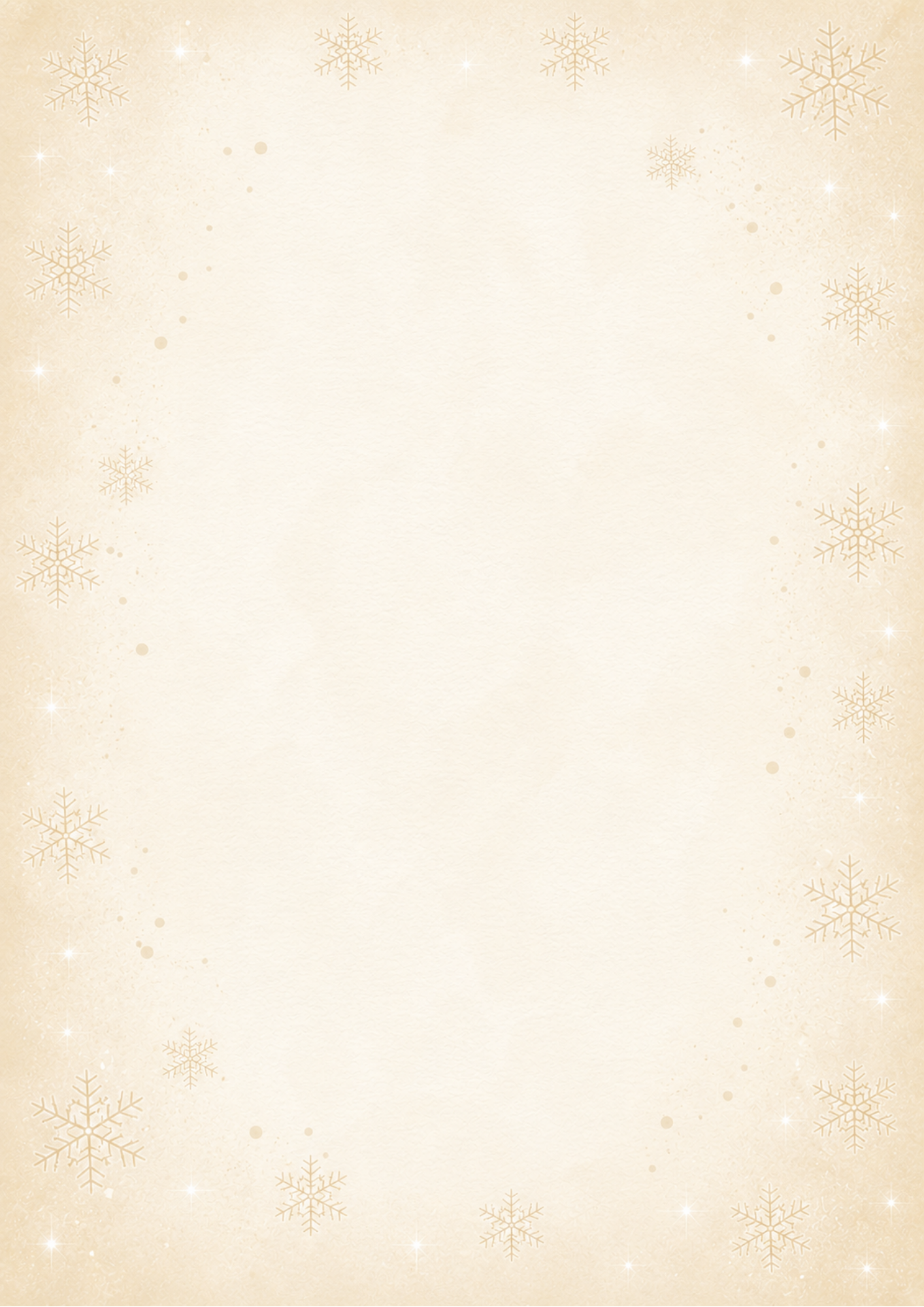 A4 Single Sheet - Aussie Christmas - Christmas Cream