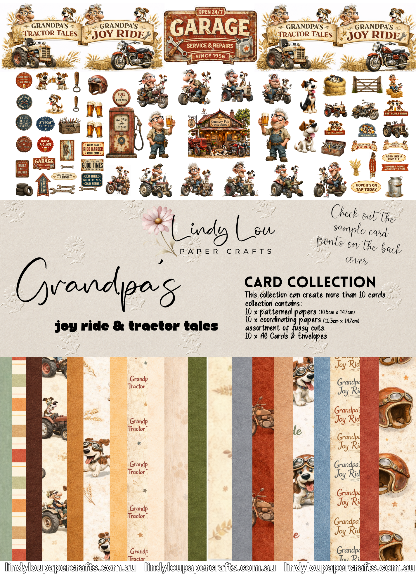 A6 Card Collection - Grandpa's Joy Ride & Tractor Tales