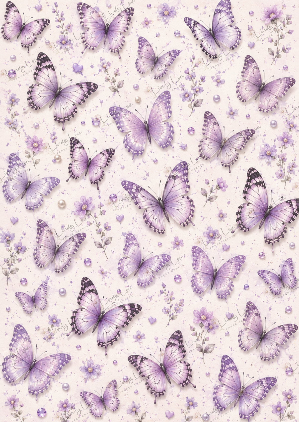 A4 Paper Pack - a Little bit of Pretty - Lilac