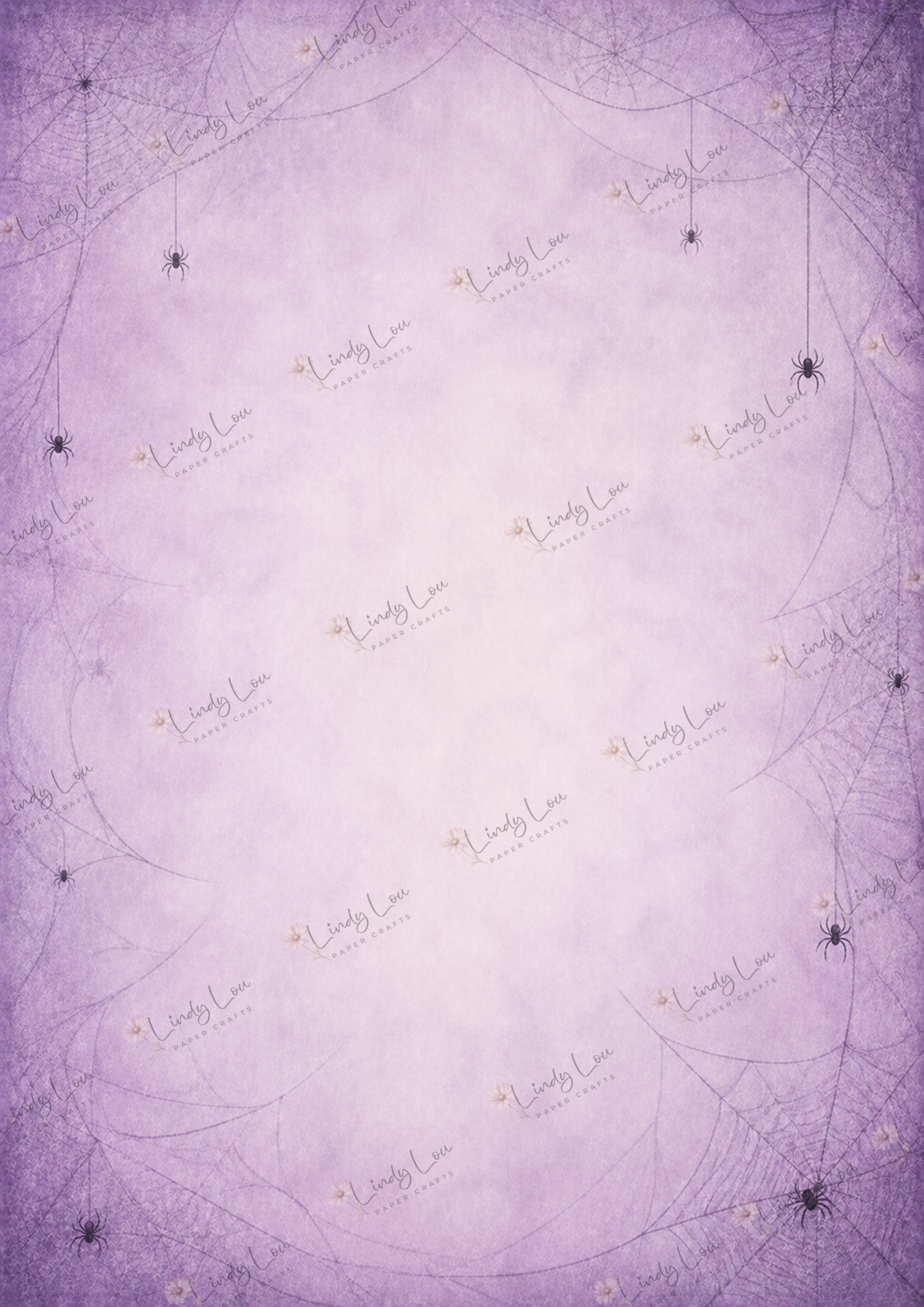 A4 Single Sheet - Gothic Girl Dreams - Moonlit Web