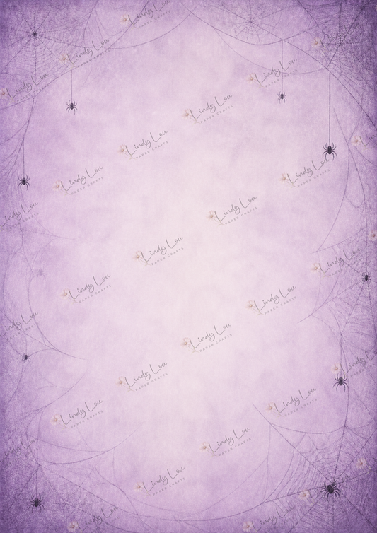 A4 Single Sheet - Goth Girl Dreams - Moonlit Web