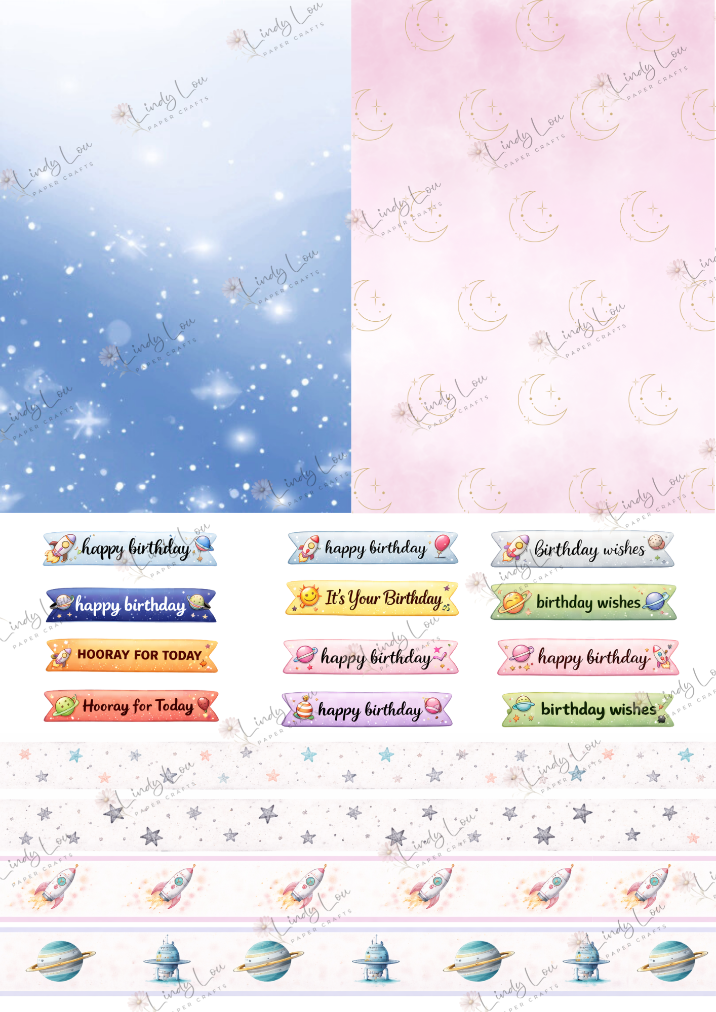 A6 Card Kit - Cosmic Cuties
