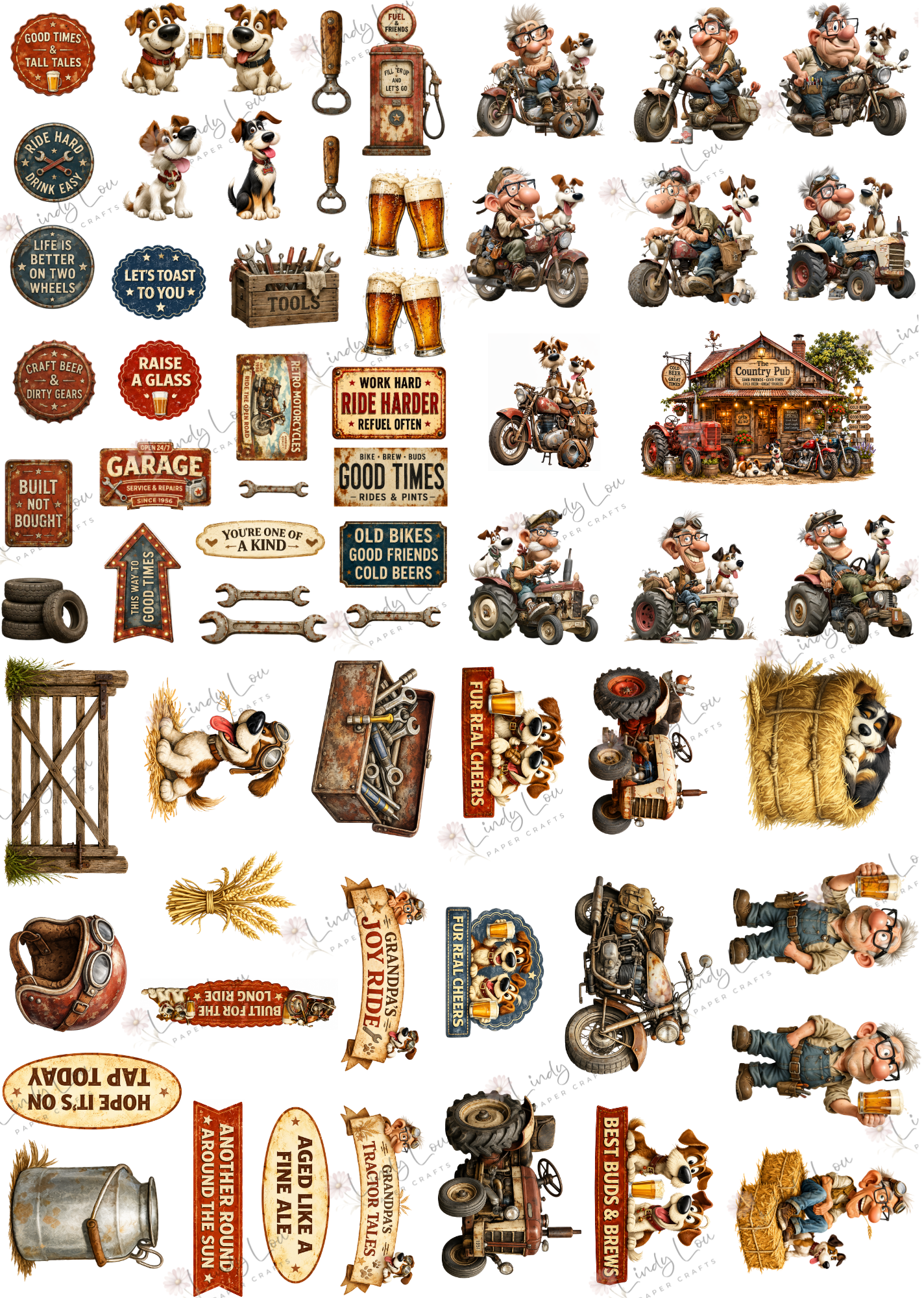 A4 Paper Collection - Grandpa's Joy Ride & Tractor Tales