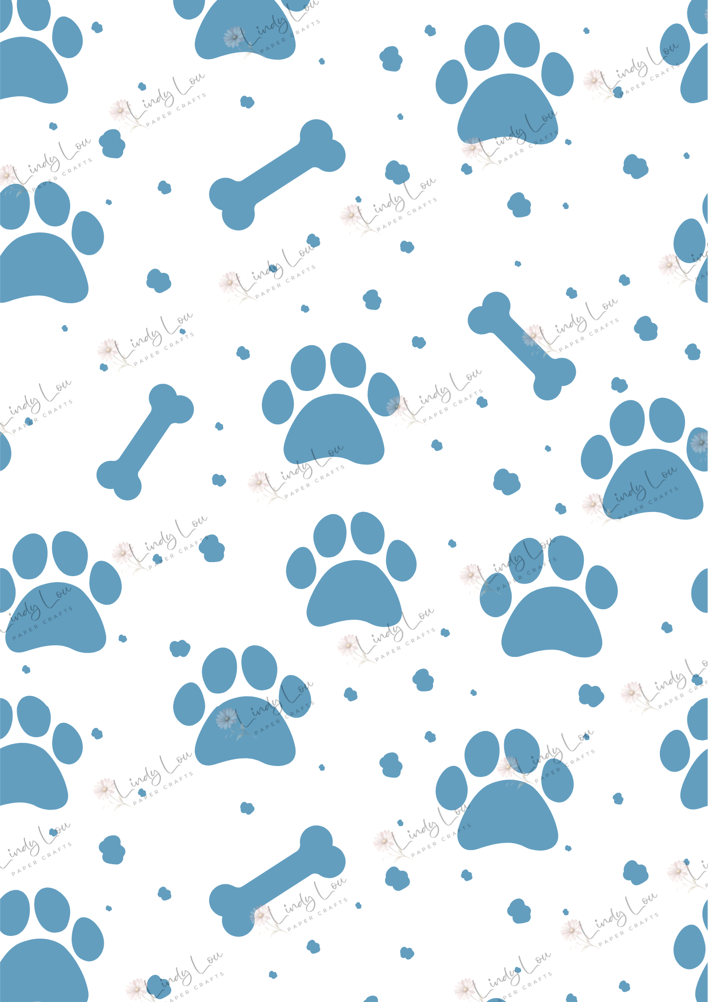 A4 Single Sheet - My Best Friend - Paws, Bones & Boops