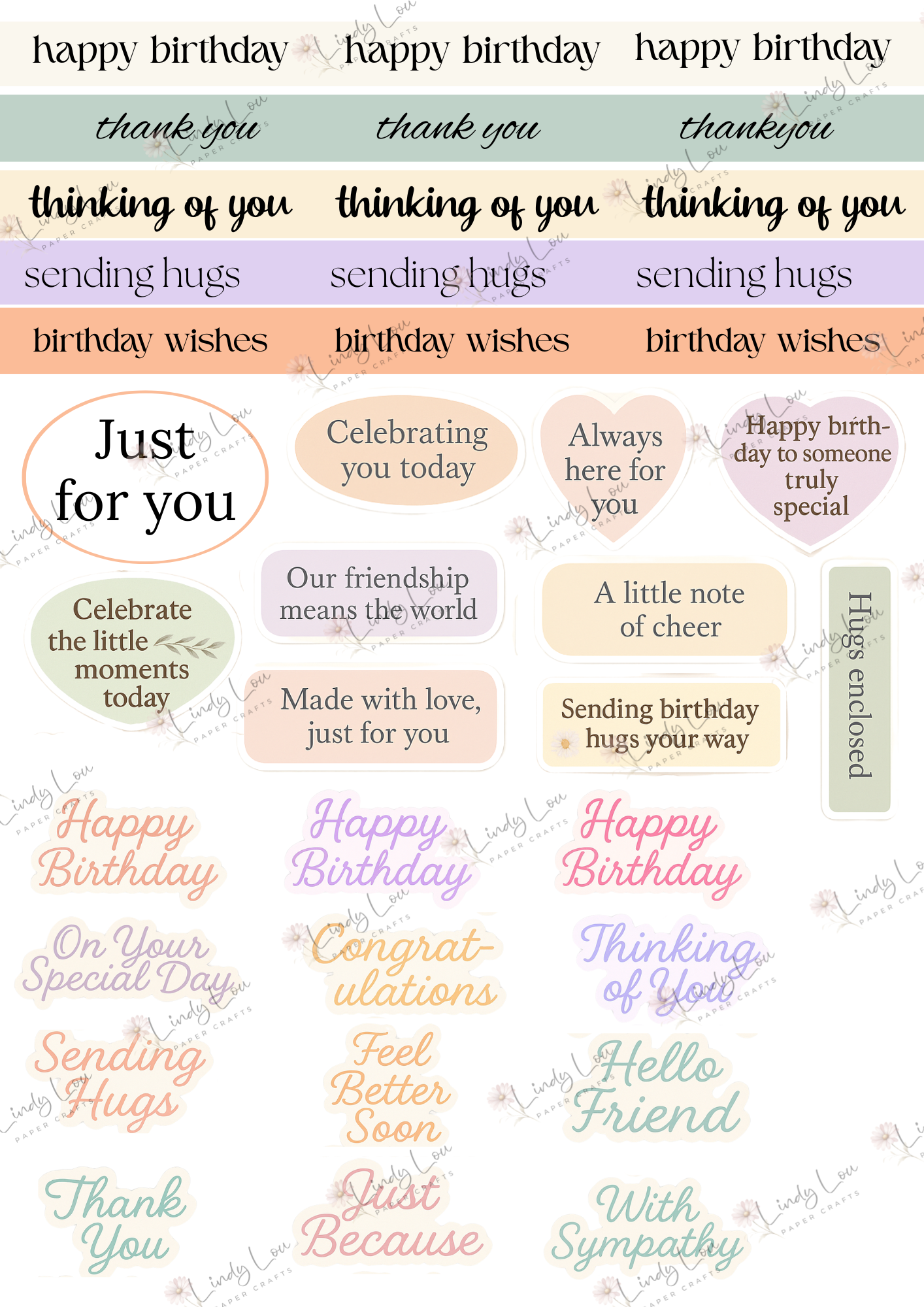 A6 Card Kit - TeaCup Garden