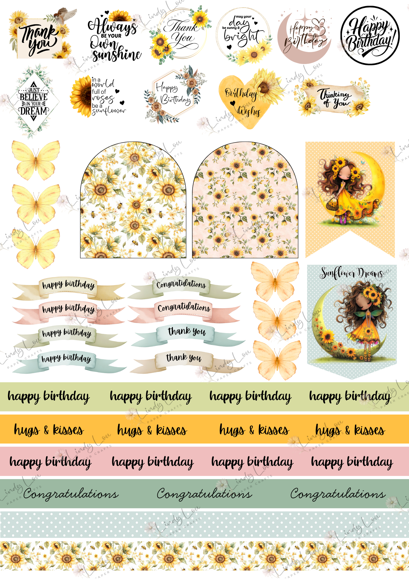 A6 Card Kit - Sunflower Dreams