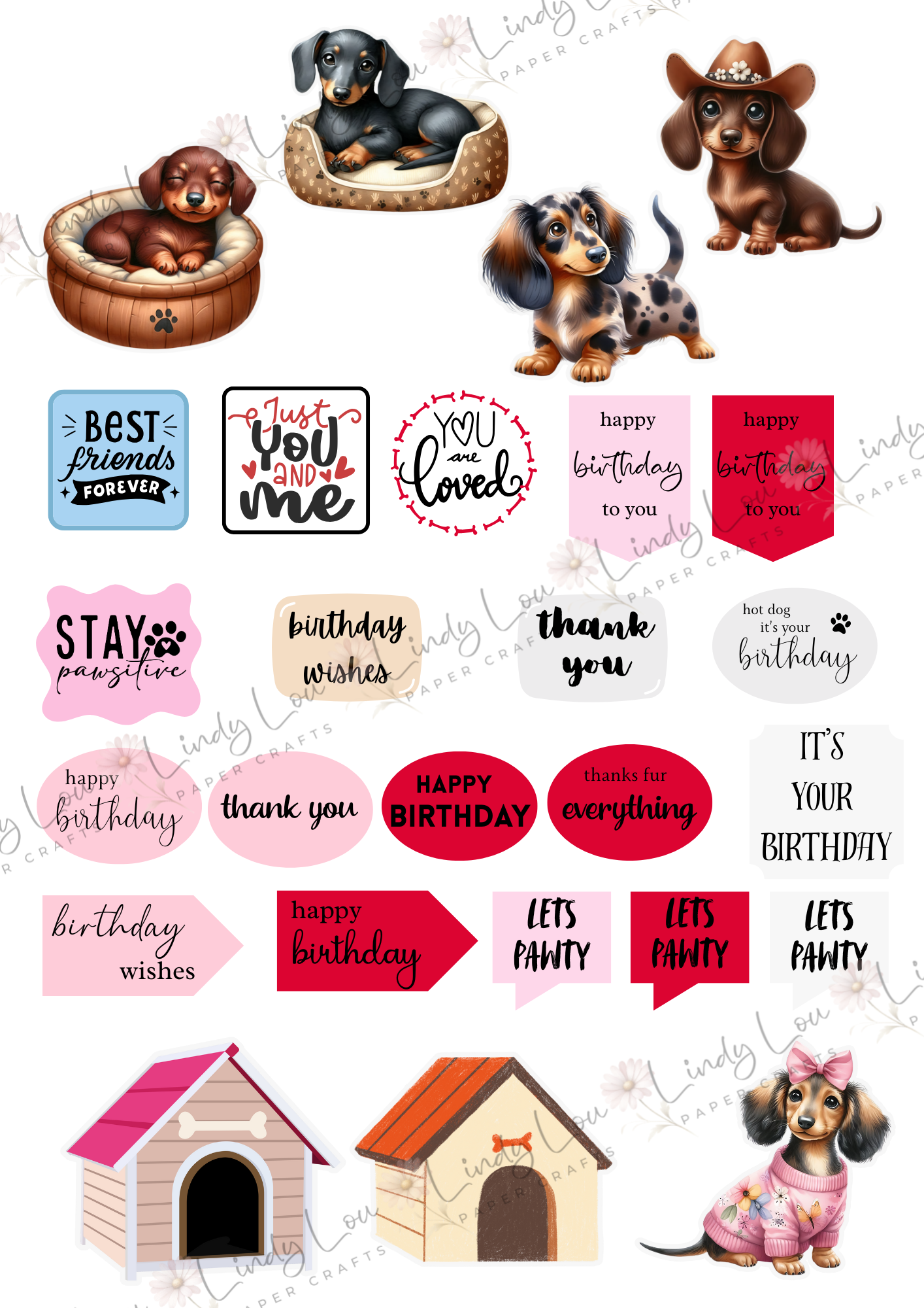 A6 Card Kit - Barking Adorable