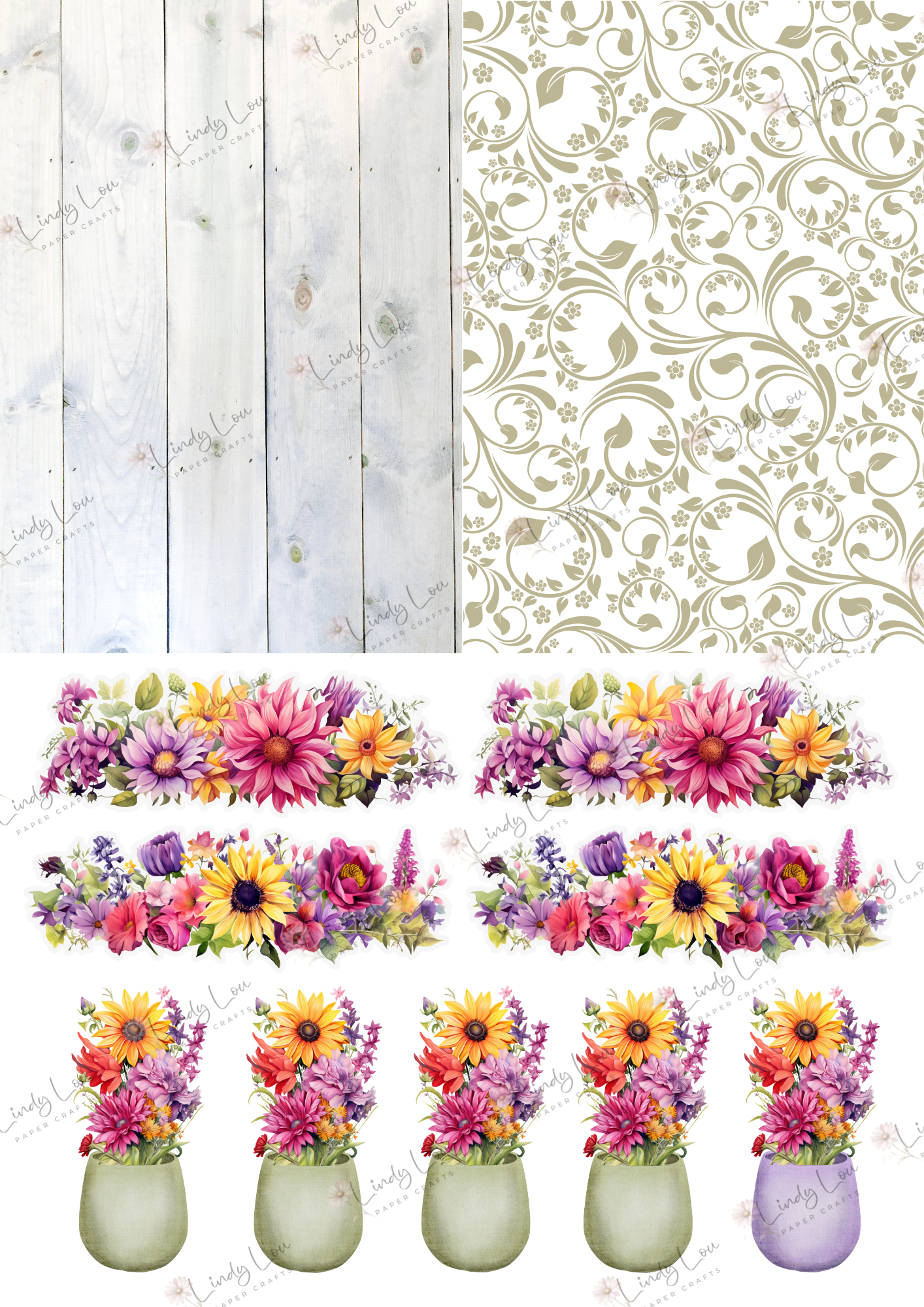 A6 Card Kit - Summer Florals