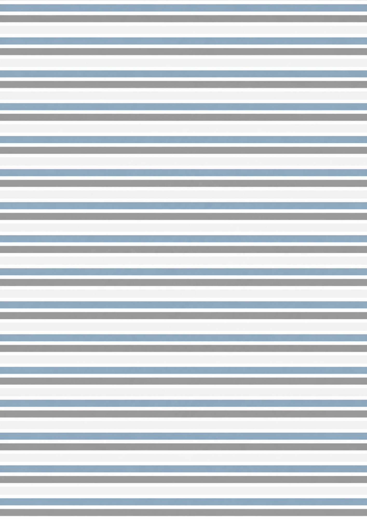 A4 Single Sheet - Barking Adorable - Blue/Grey Stripe