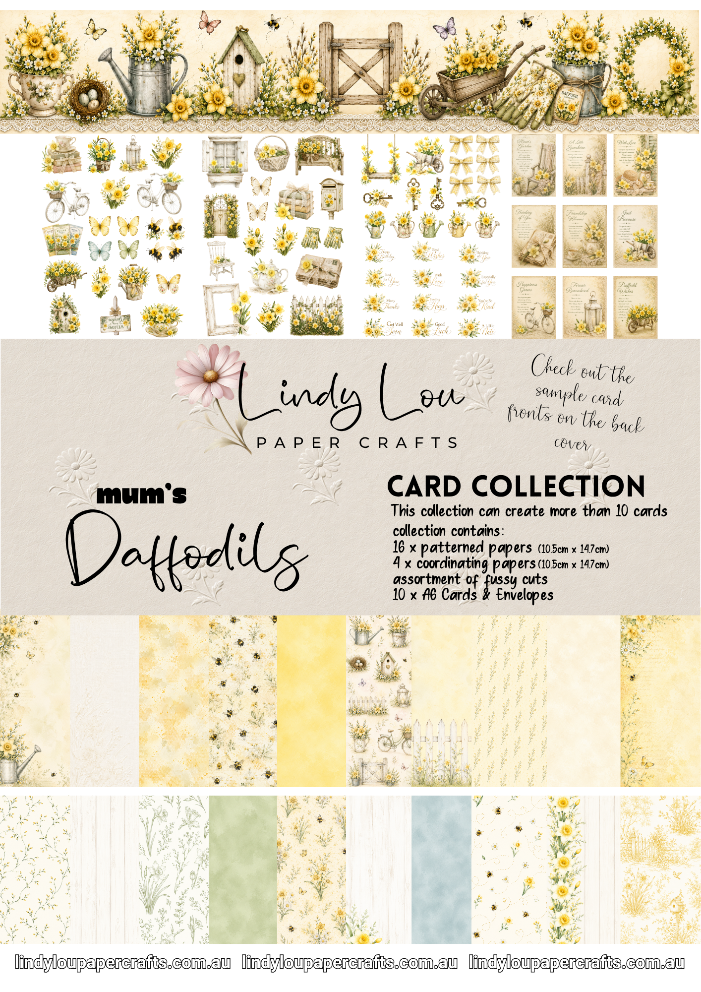 A6 Card Collection - Mum's Daffodils