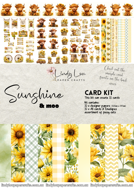 A6 Card Kit - Sunshine & Moo