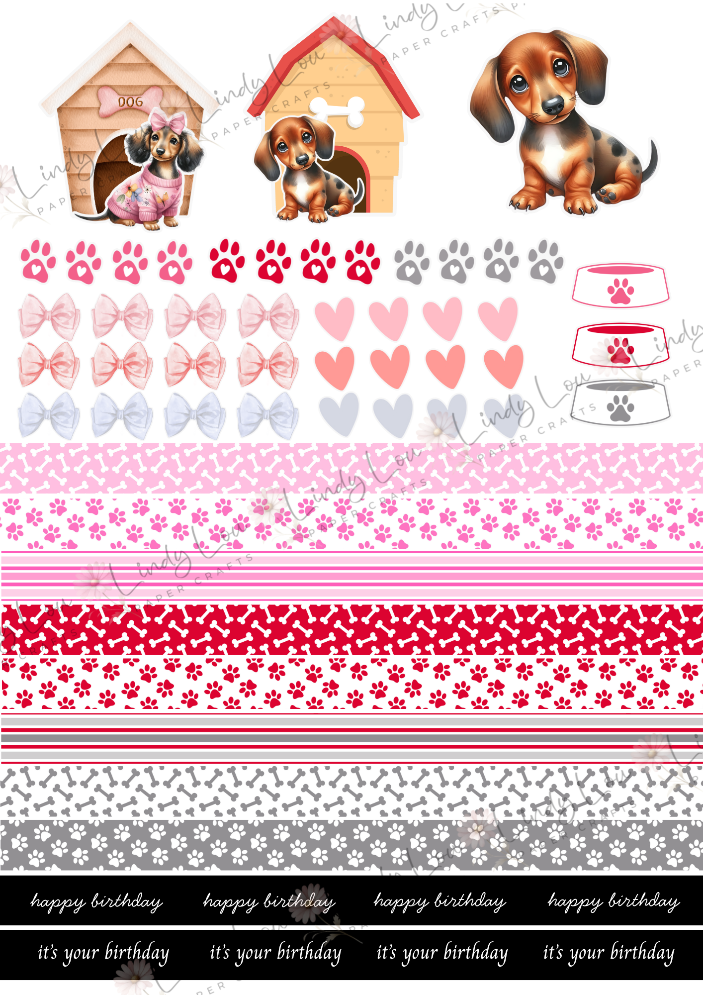 A6 Card Kit - Barking Adorable