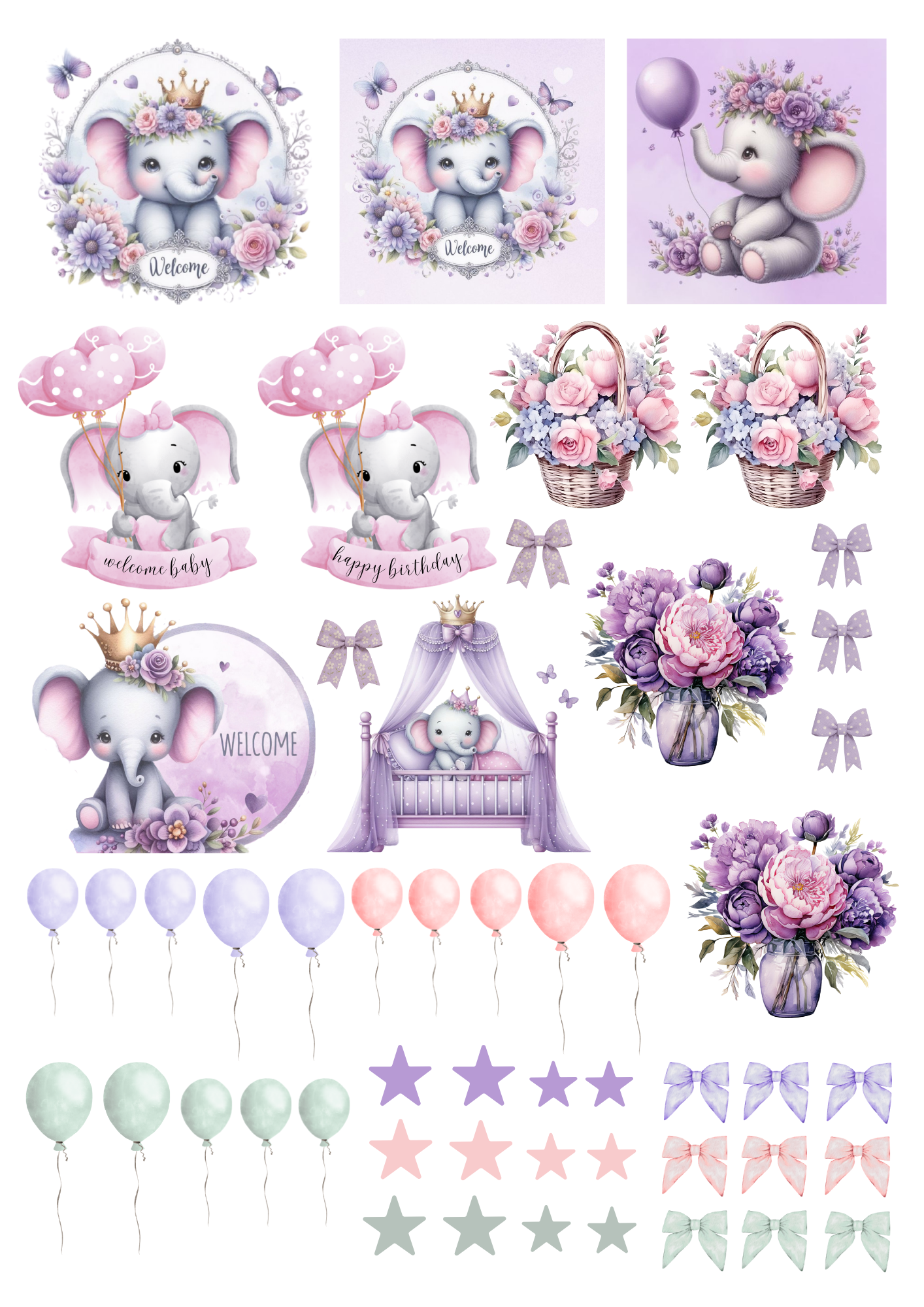 A6 Card Kit - Princess Ellie