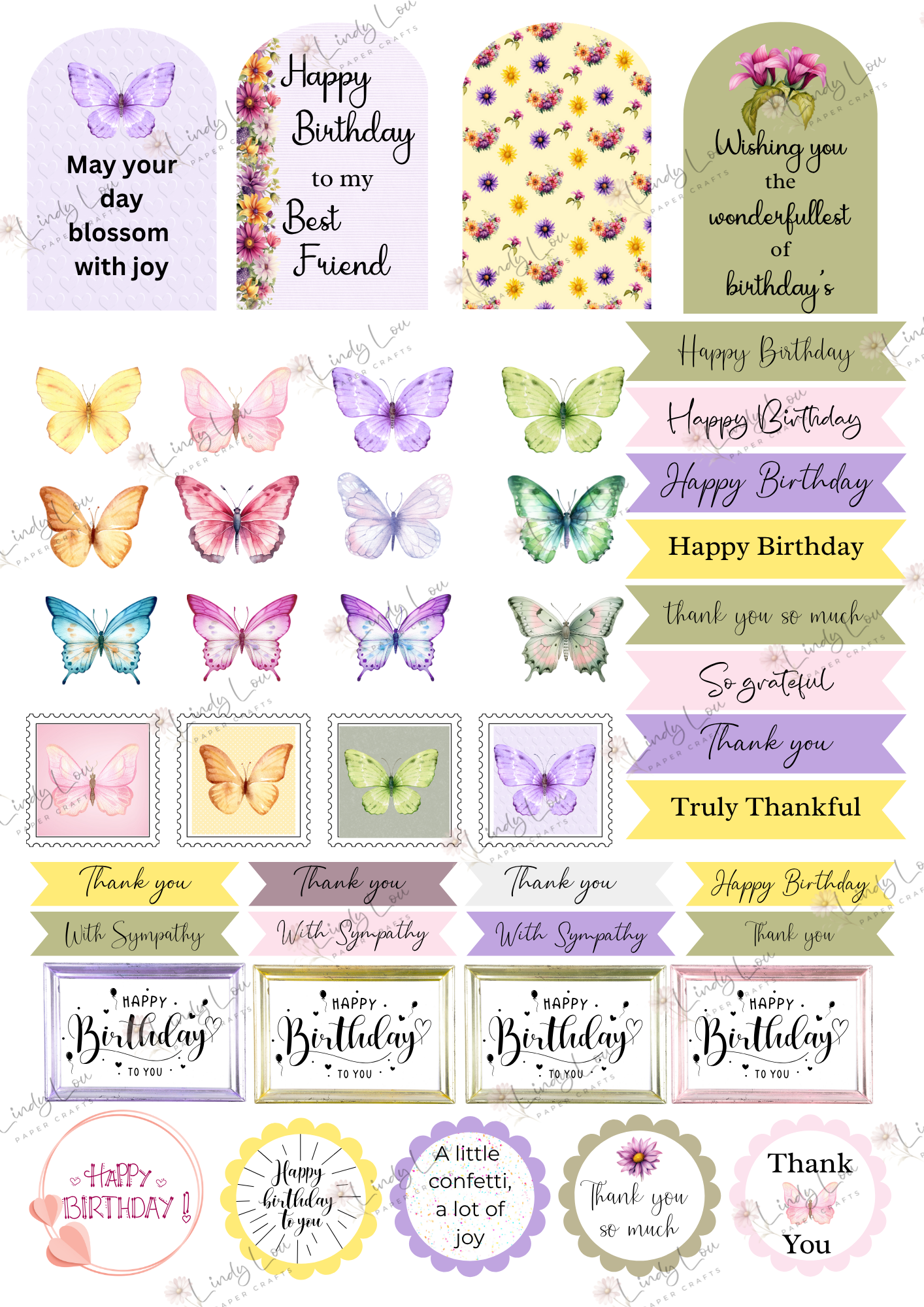 A6 Card Kit - Summer Florals