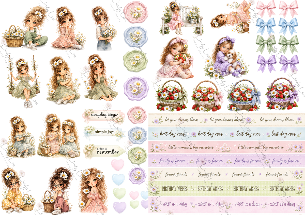 A4 Paper Collection - Daisy Girls