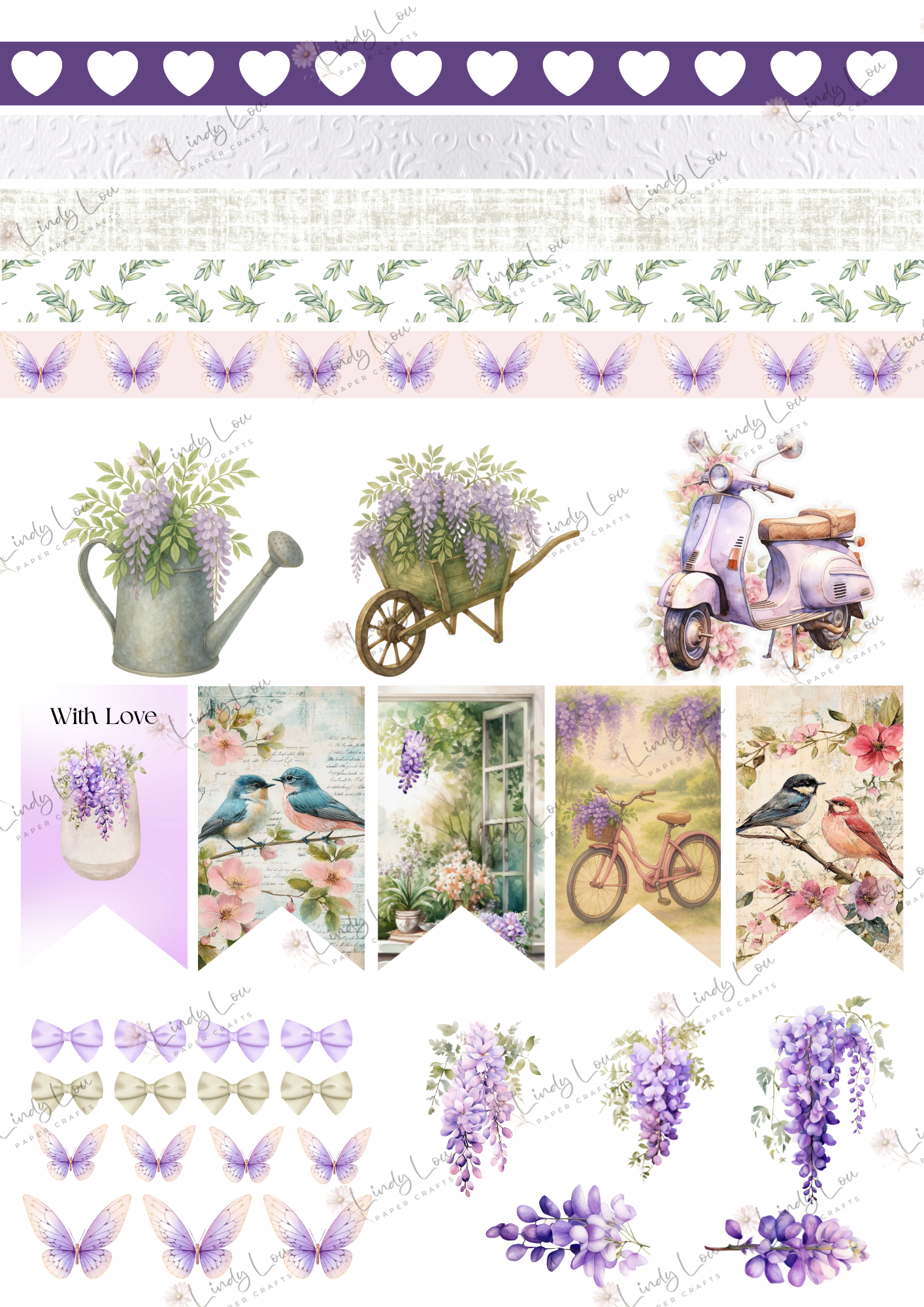 A6 Card Kit - Wisteria Walk