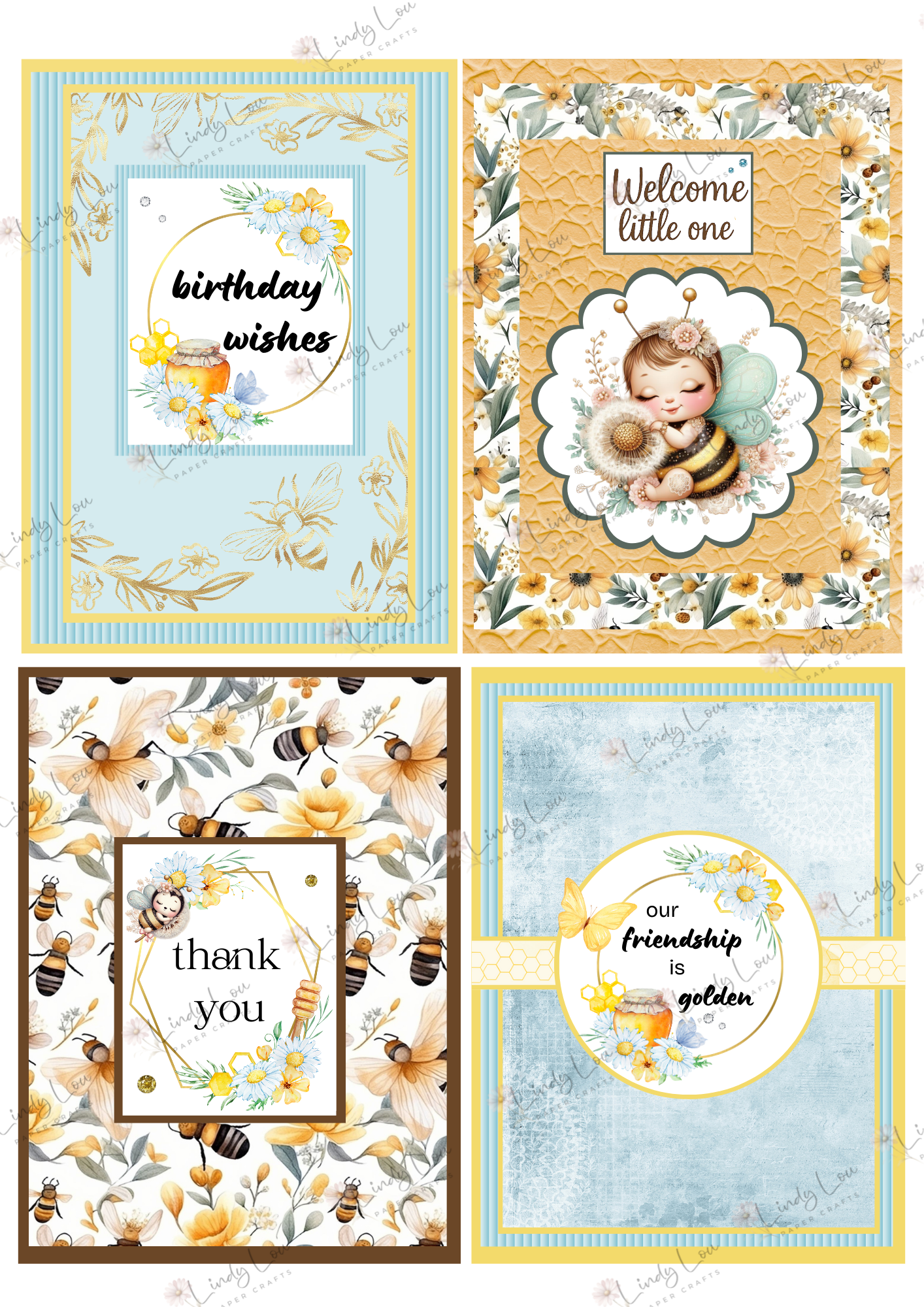 A6 Card Kit - Little Bee