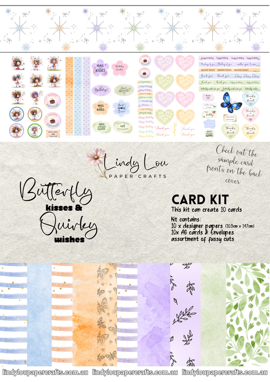 A6 Card Kit - Butterfly Kisses & Quirky Wishes