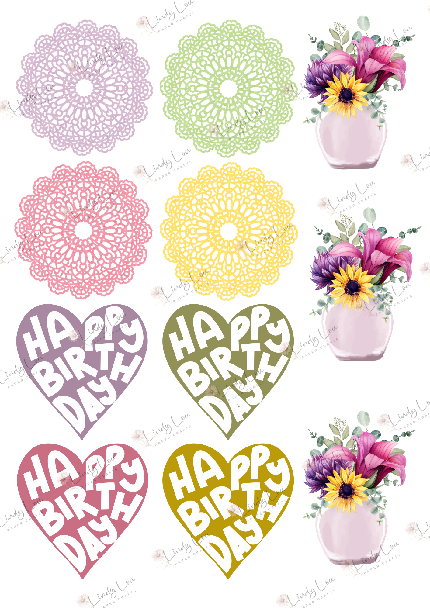 A6 Card Kit - Summer Florals
