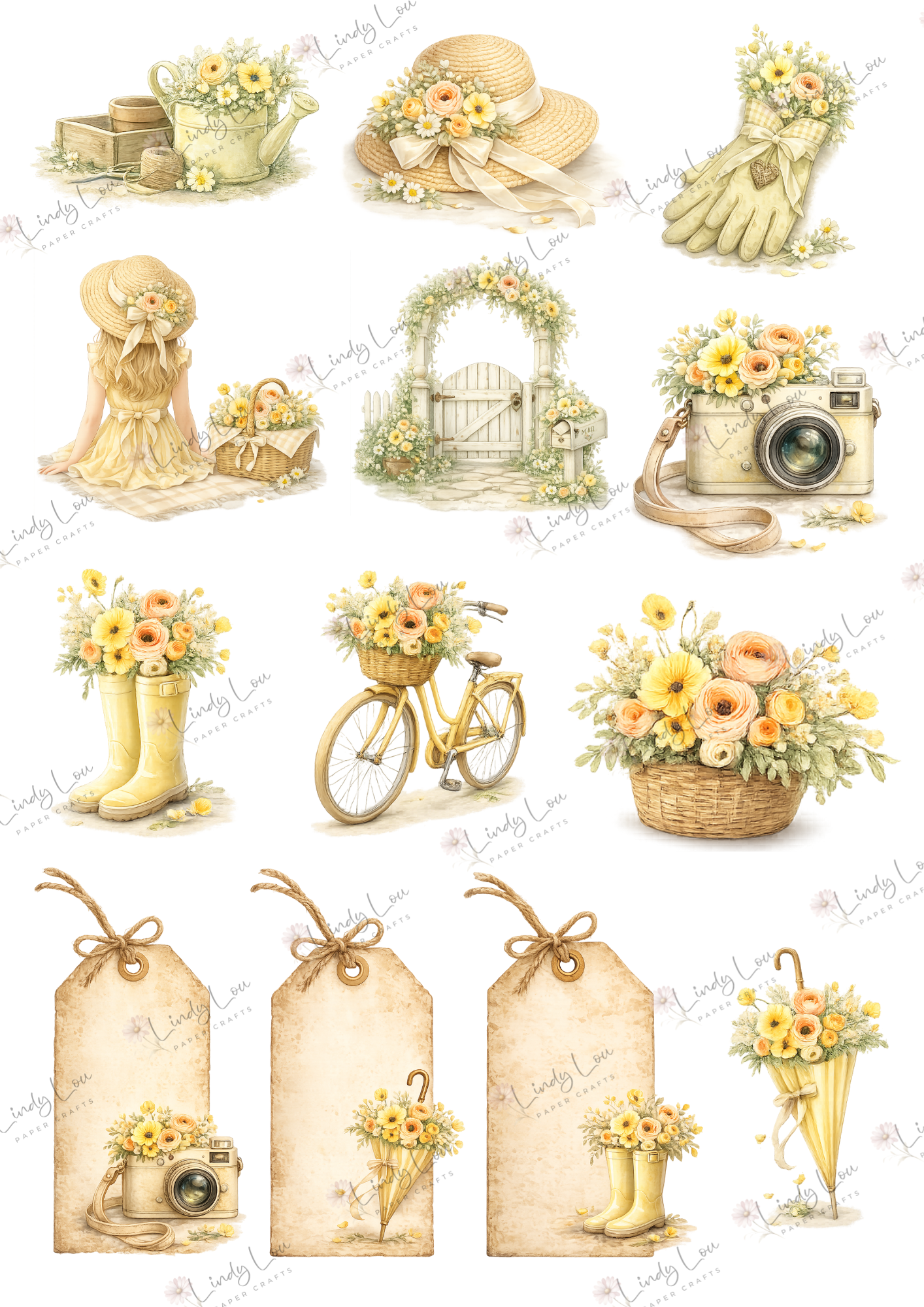 A6 Card Collections - Buttercream Blooms