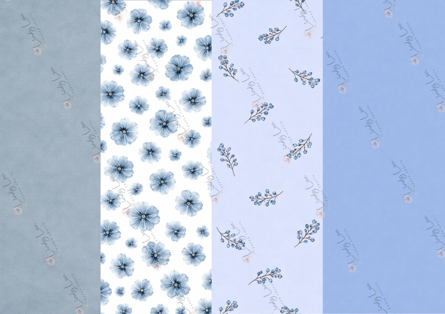 A4 Paper Collection - Burgundy & Blue