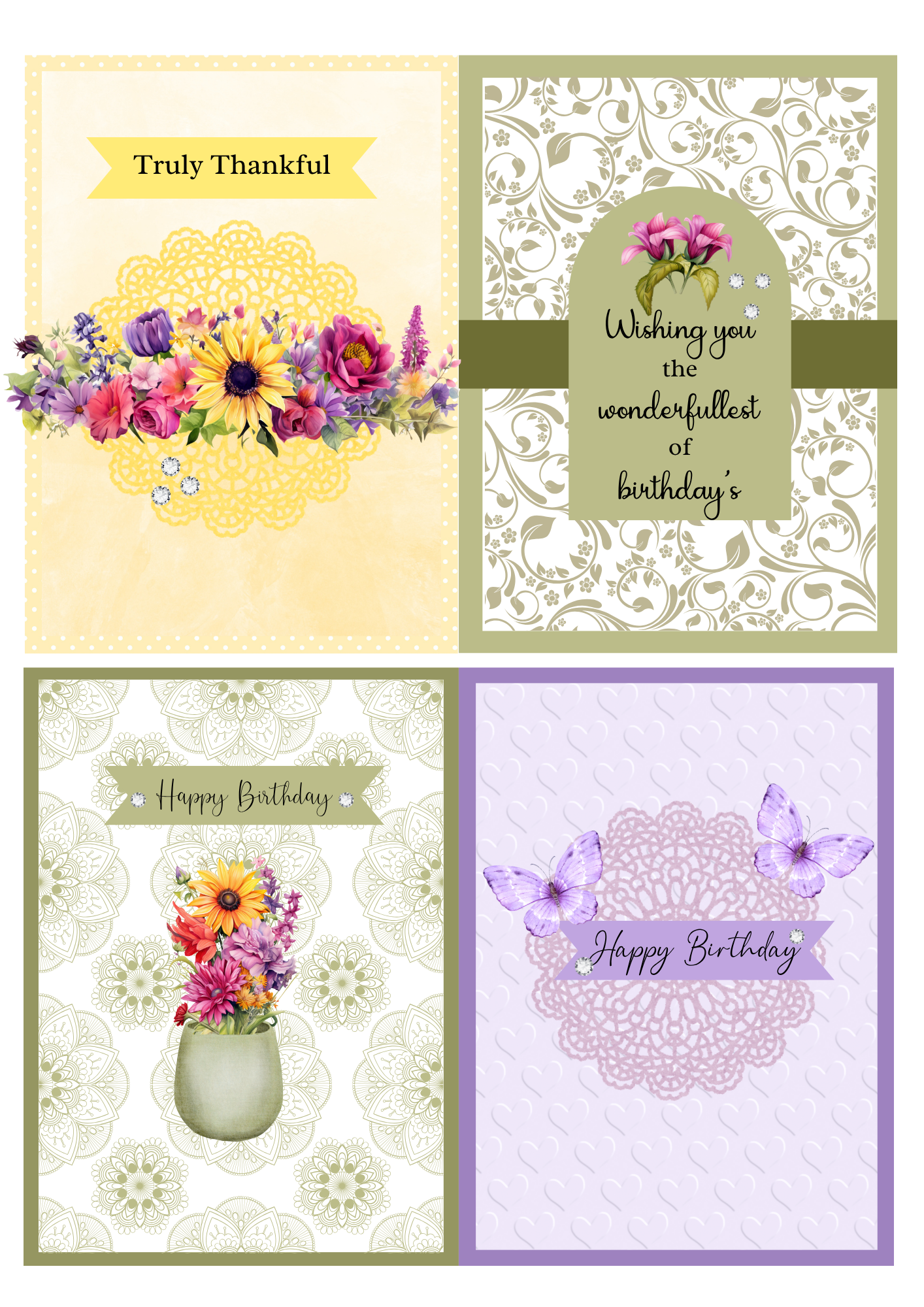 A6 Card Kit - Summer Florals