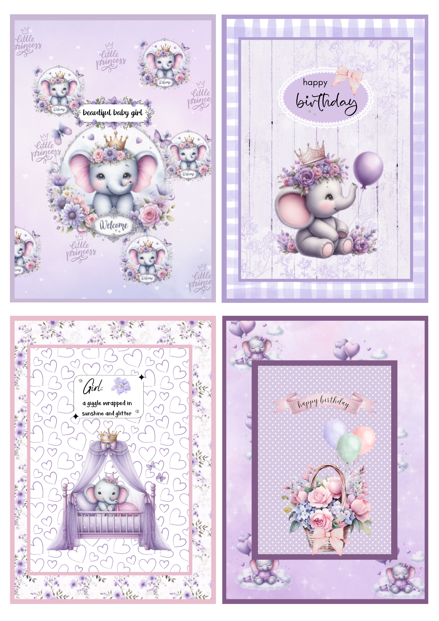A6 Card Kit - Princess Ellie