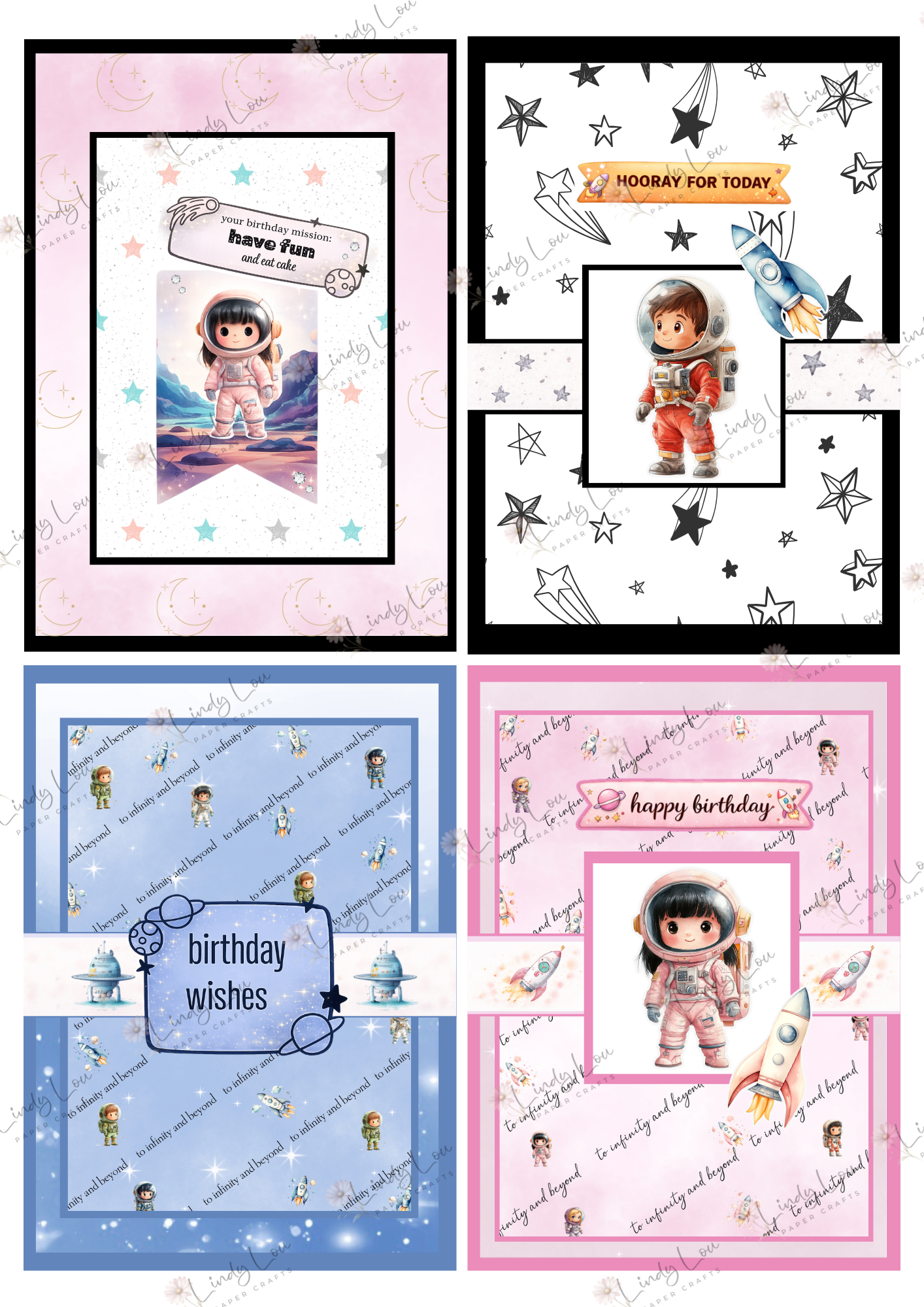 A6 Card Kit - Cosmic Cuties