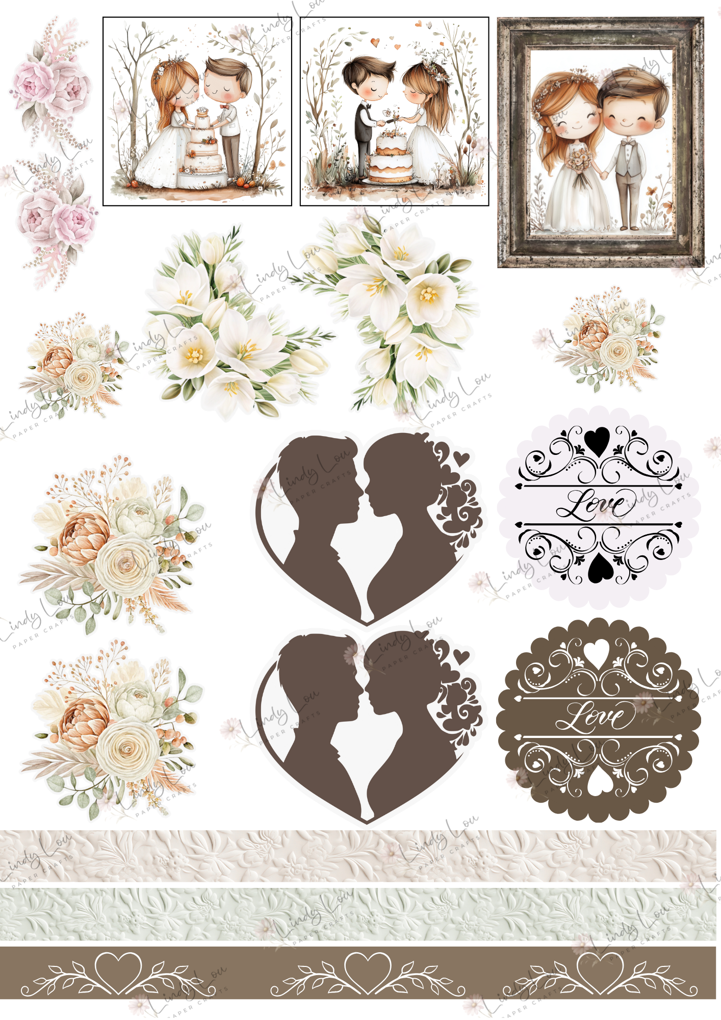 A6 Card Kit - Tied with a Kiss