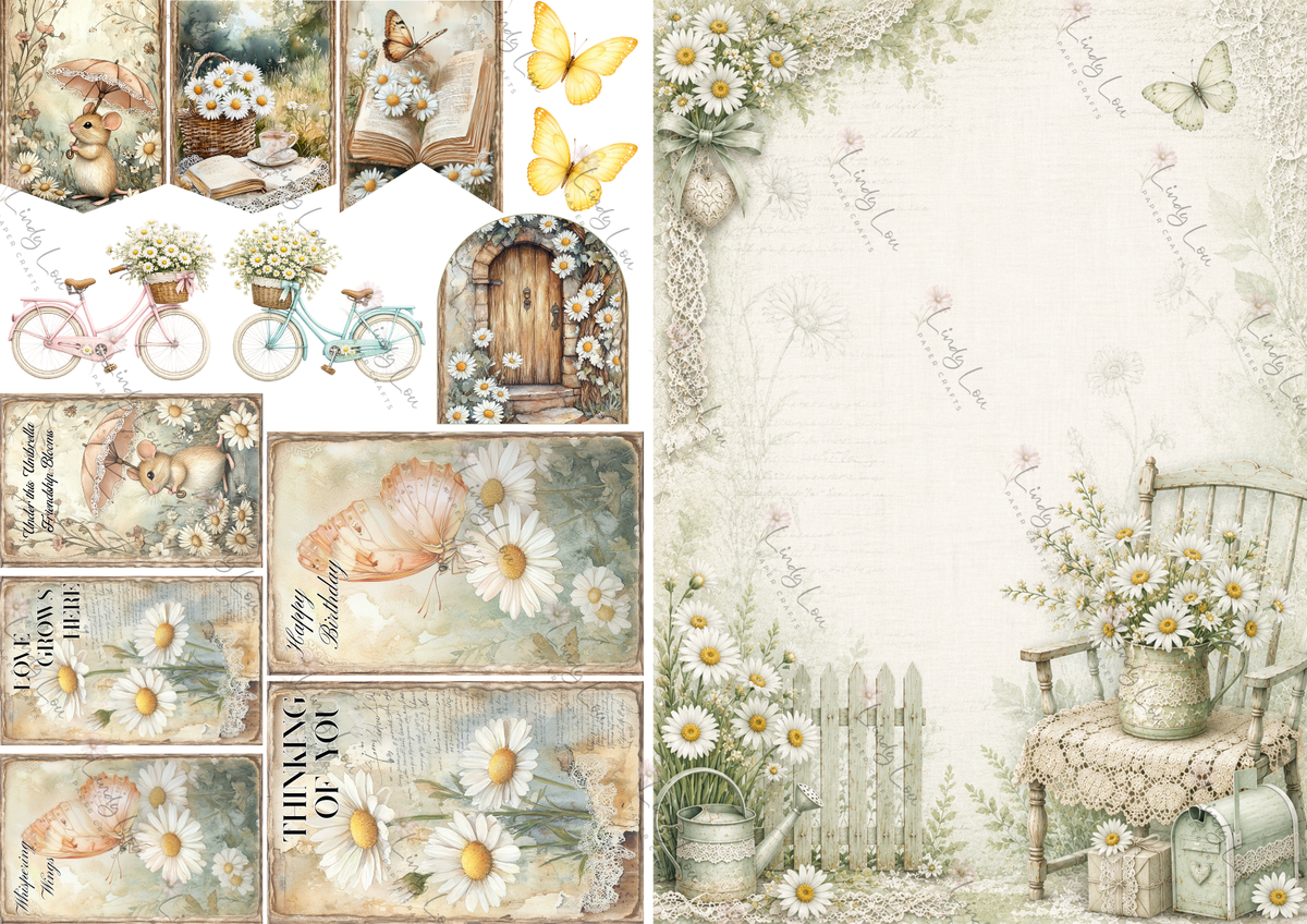 A4 Paper Collection - Daisy Whispers