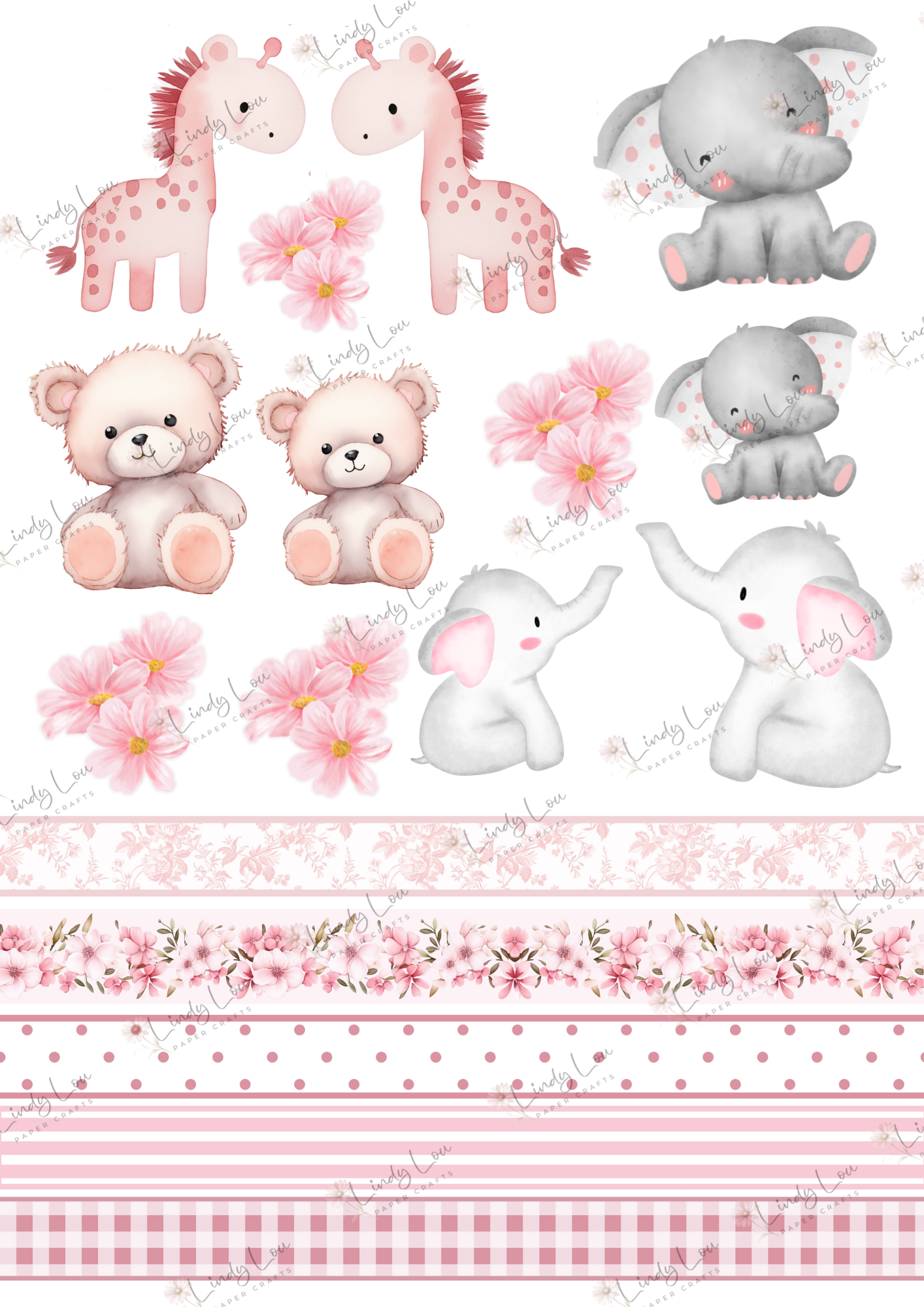 A6 Card Kit - Sweet Baby Girl