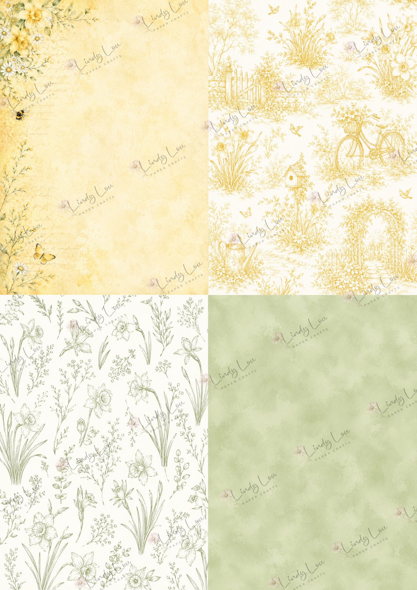 A6 Card Collection - Mum's Daffodils