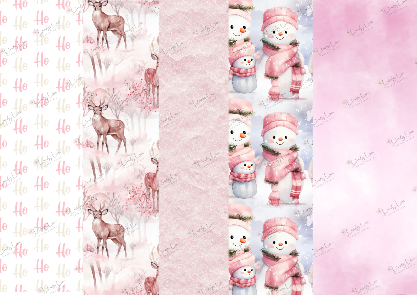 A4 Paper Collection - Pink Christmas