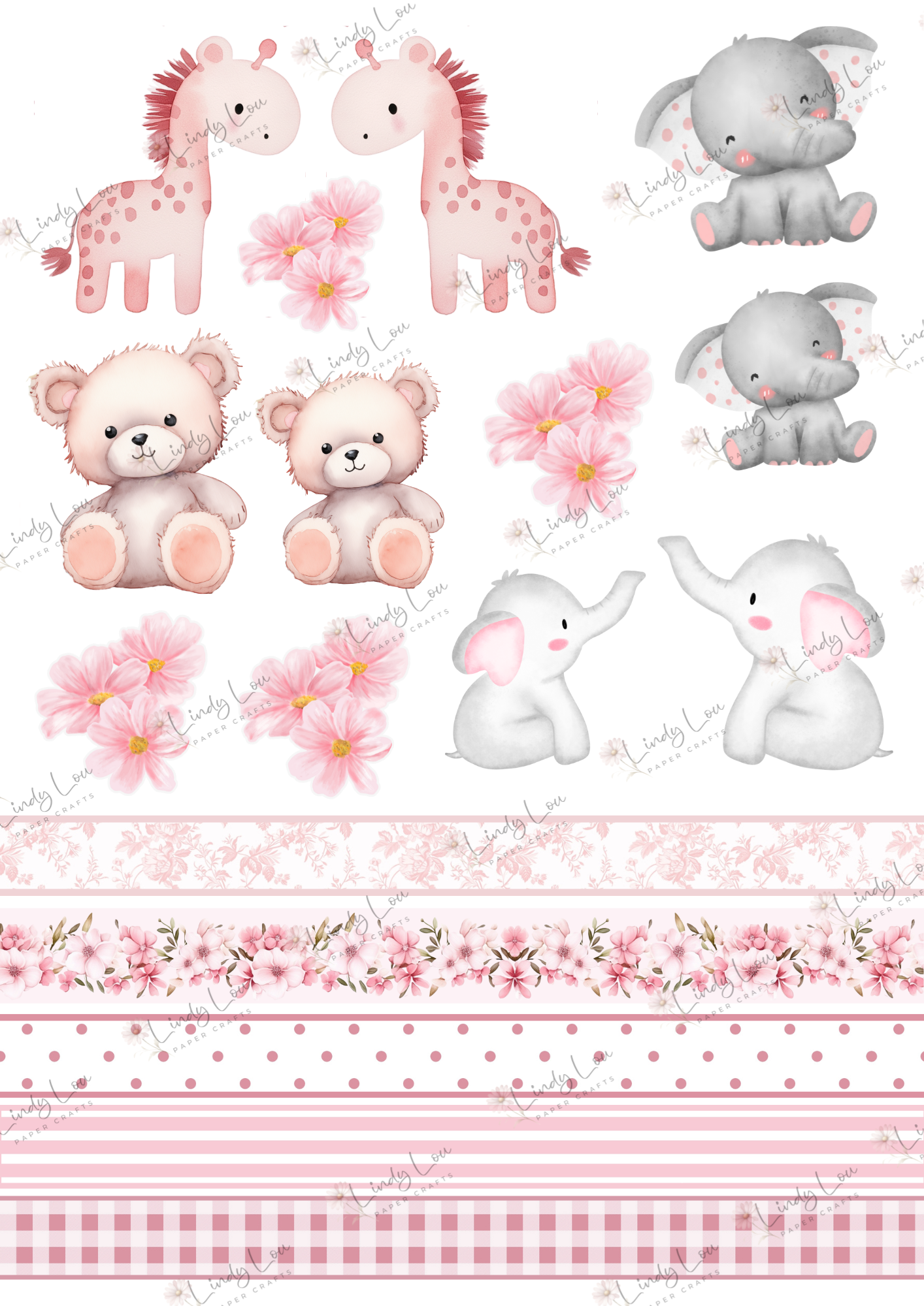 A6 Card Kit - Sweet Baby Girl