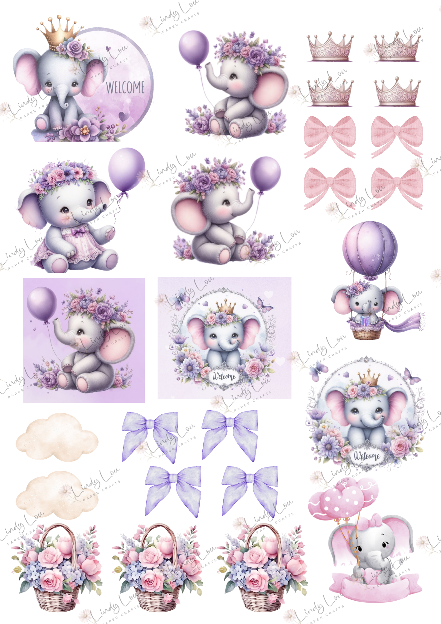 A4 Fussy Cut Sheets - Princess Ellie - Royal Welcome
