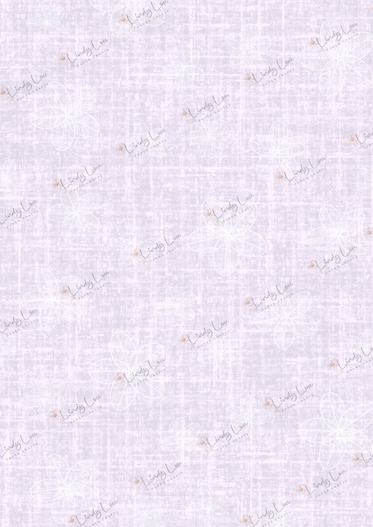 A4 Single Sheet - Softly Spoken -  Frangipani Haze Lavender