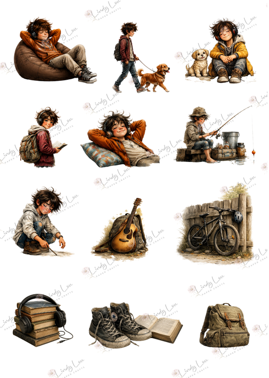 A4 Fussy Cut Sheets  - Teen Trailblazer - Journey Together