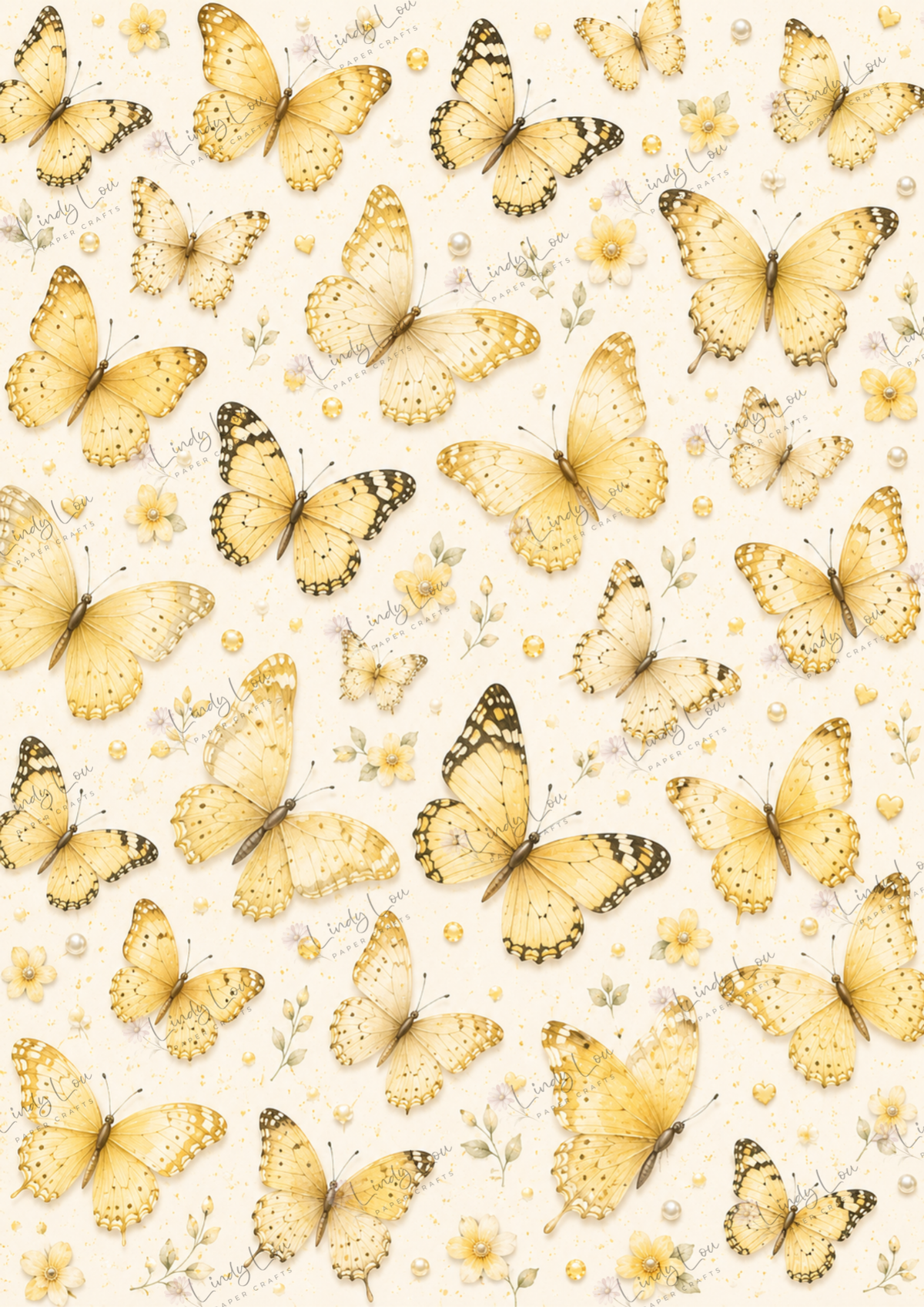 A4 Paper Pack - a Little bit of Pretty - Yellow