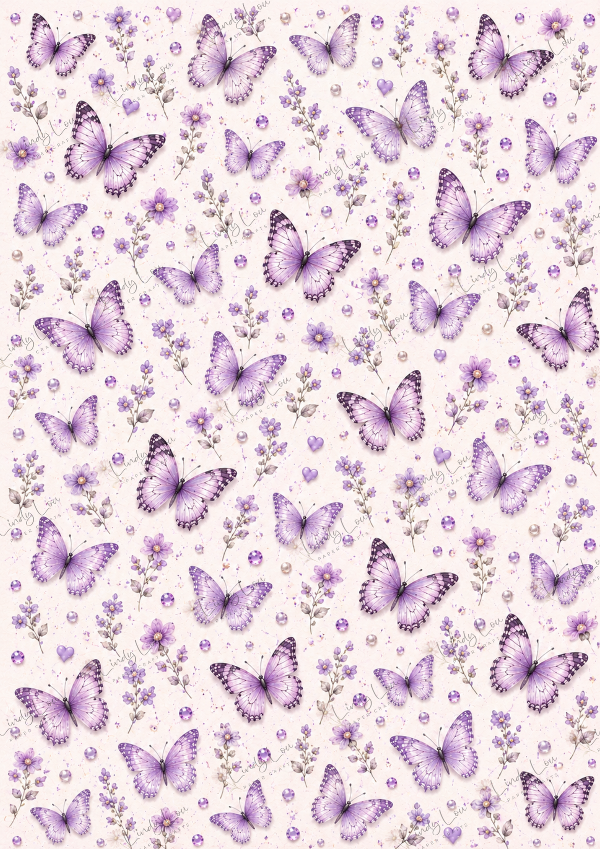 A4 Paper Pack - a Little bit of Pretty - Lilac