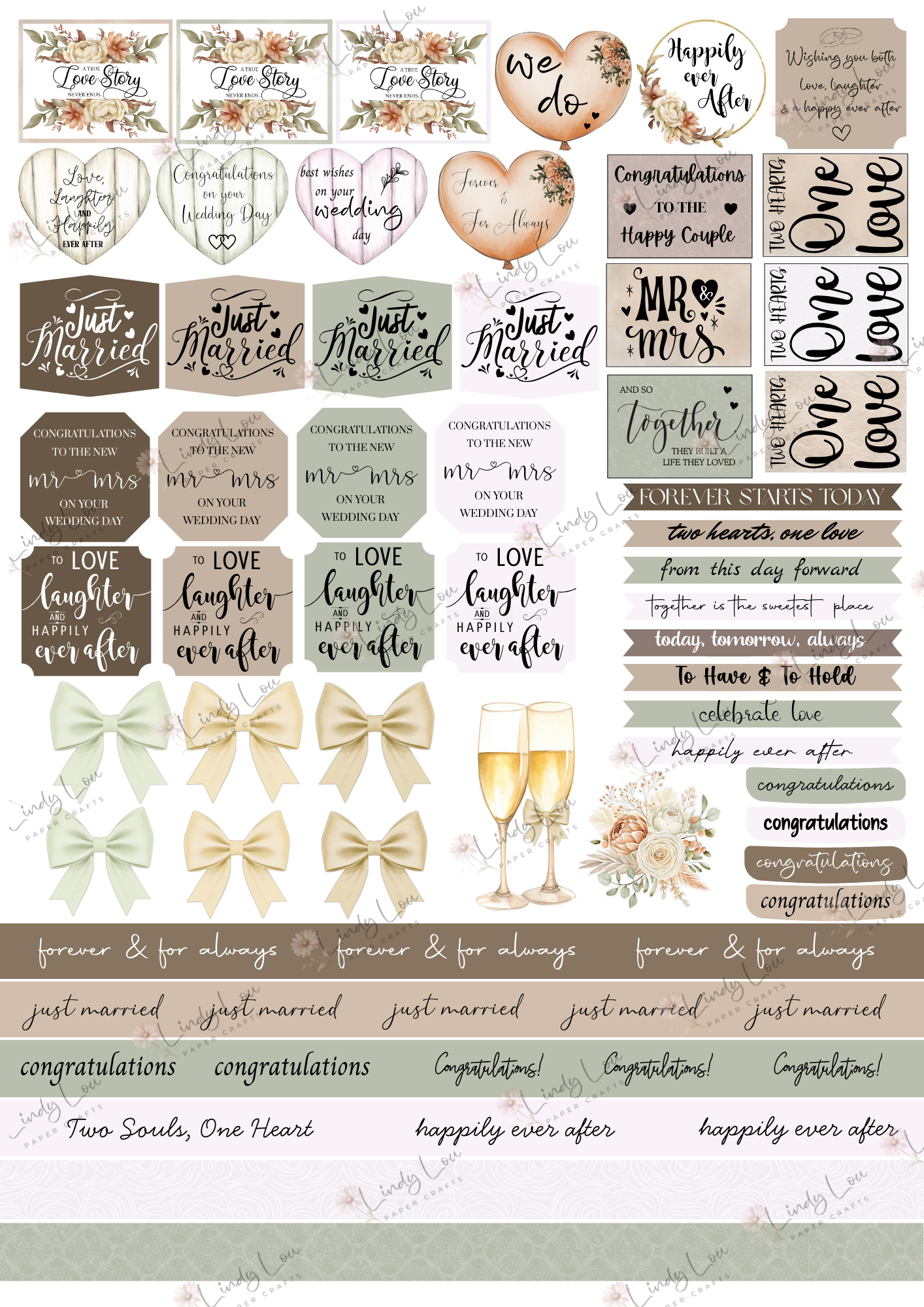 A6 Card Kit - Tied with a Kiss