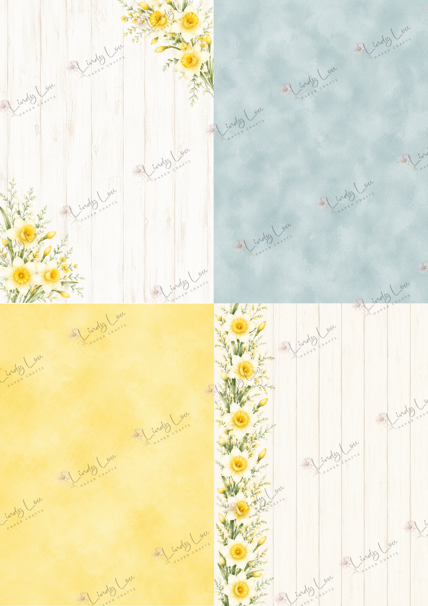 A6 Card Collection - Mum's Daffodils