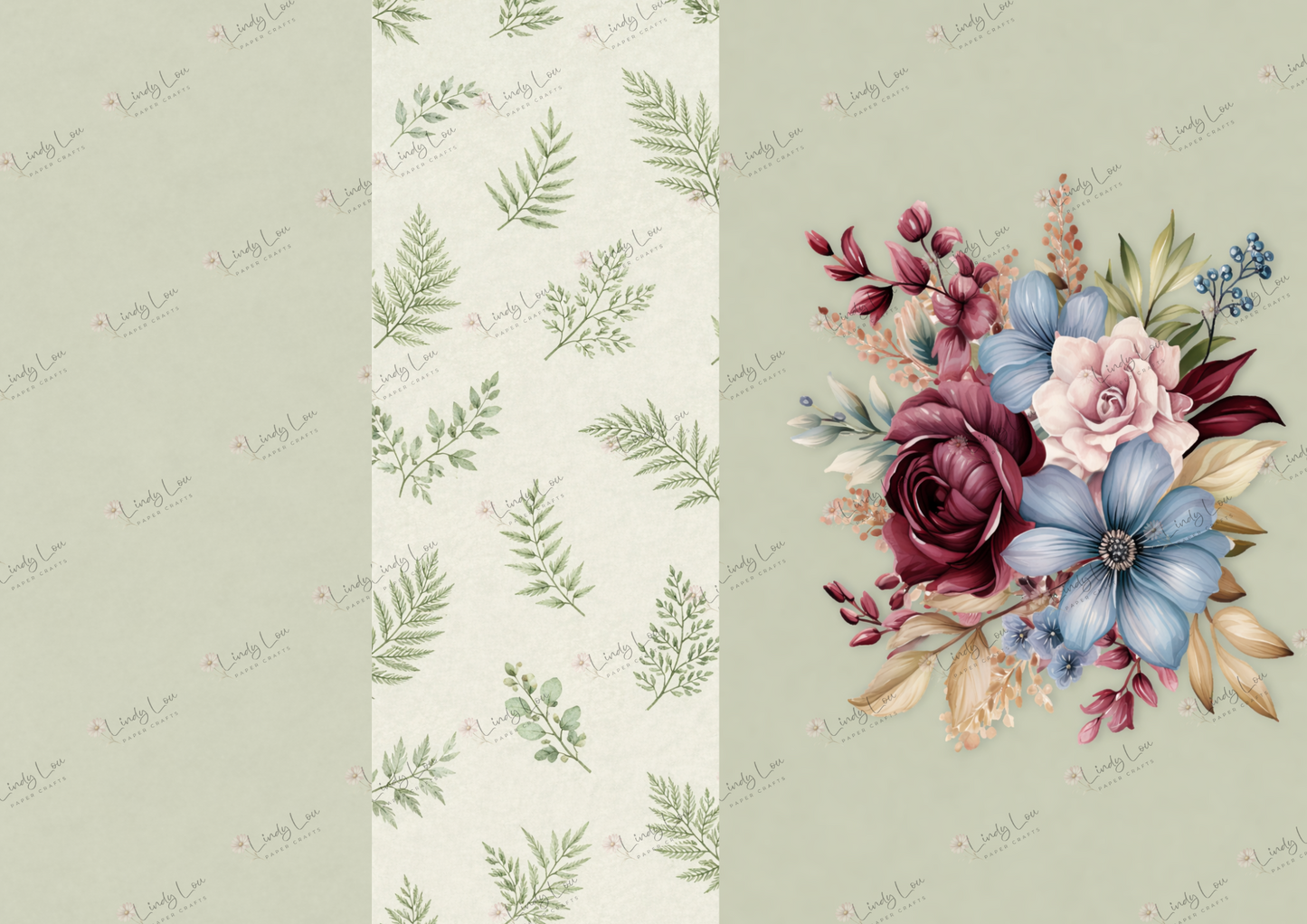 A4 Paper Collection - Burgundy & Blue