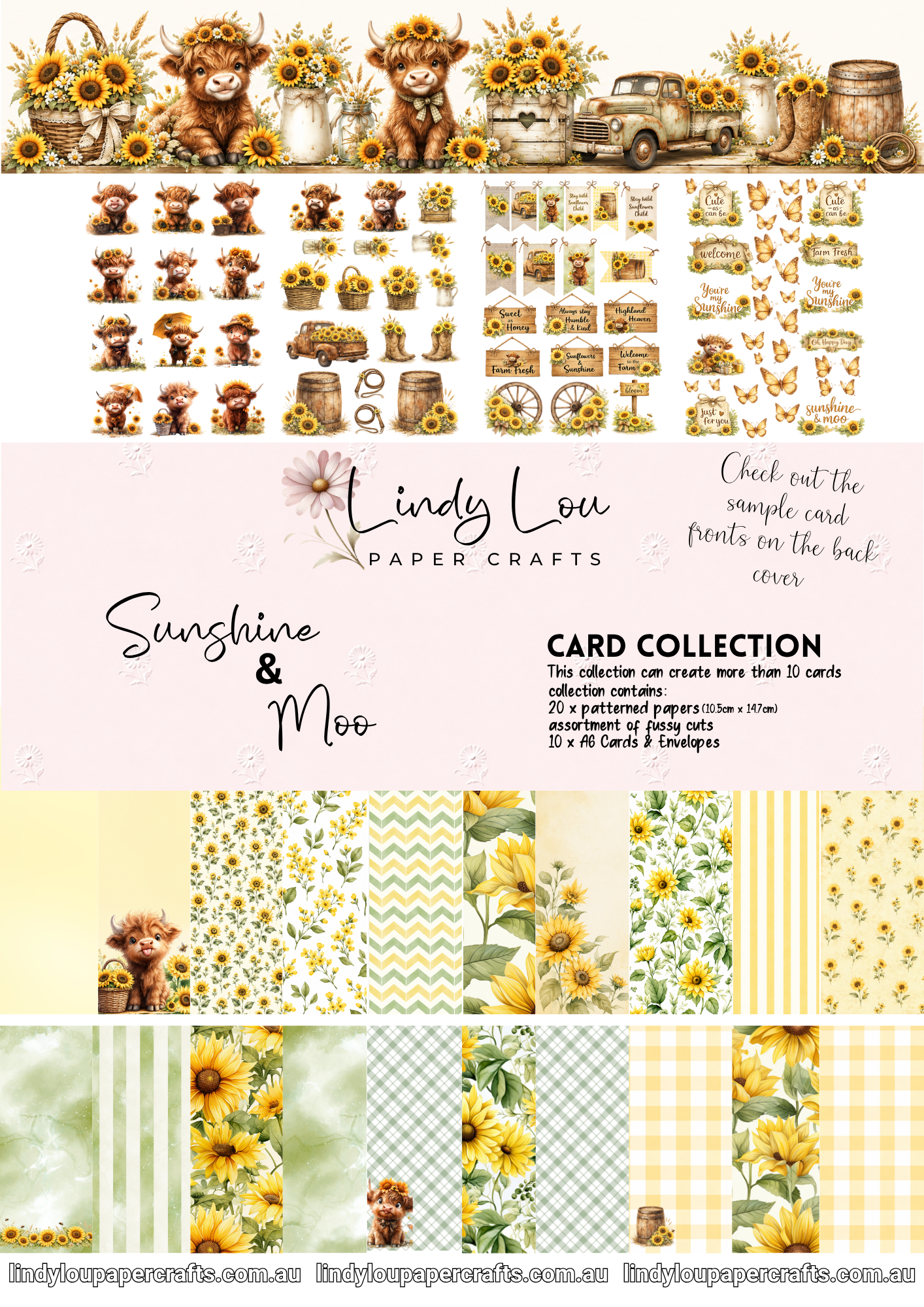 A6 Card Kit - Sunshine & Moo