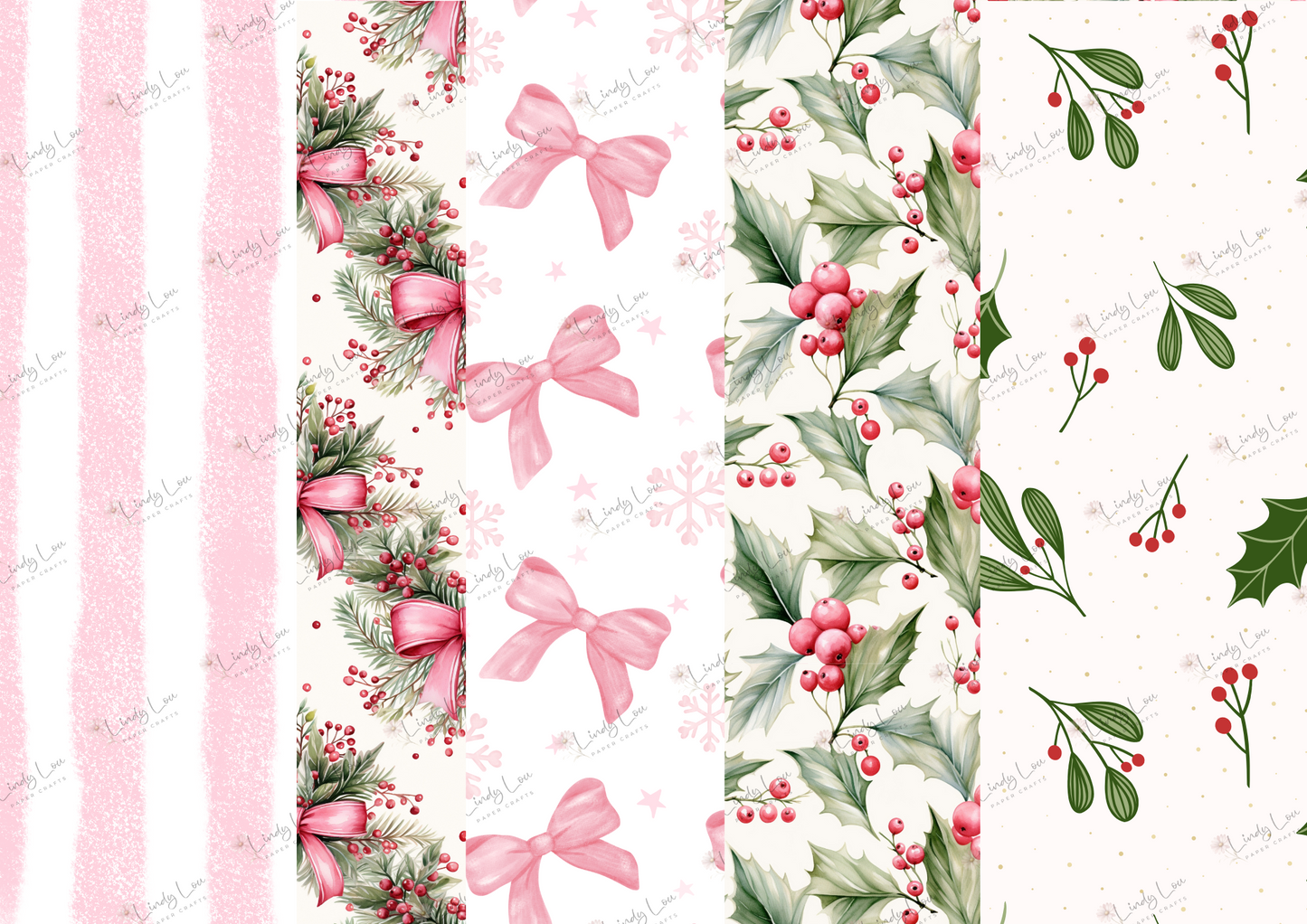 A4 Paper Collection - Pink Christmas