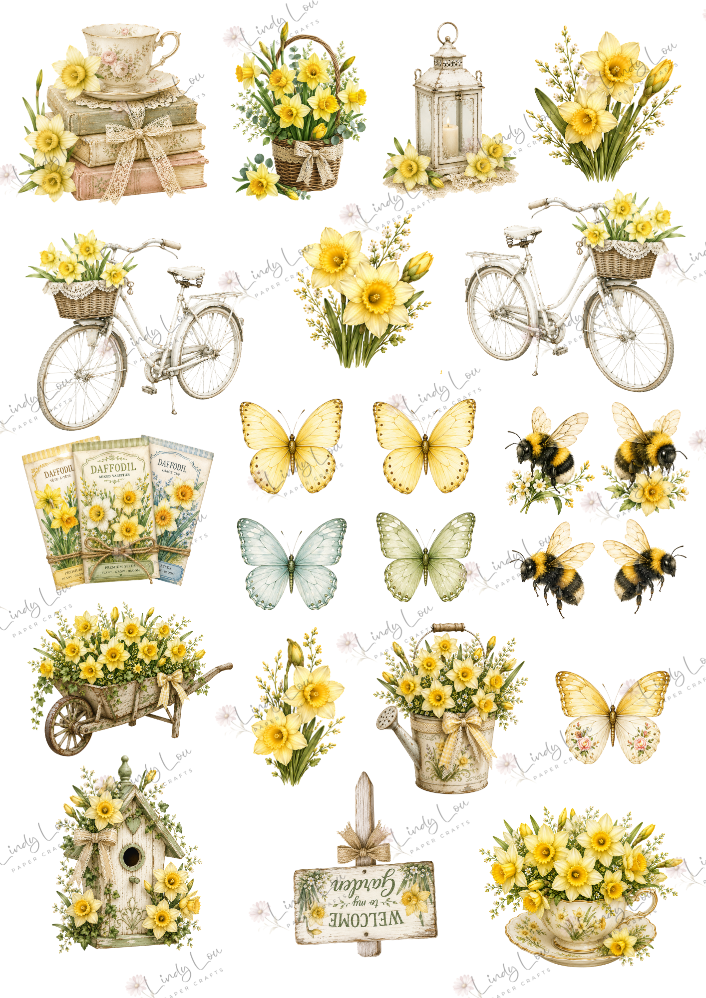 A6 Card Collection - Mum's Daffodils